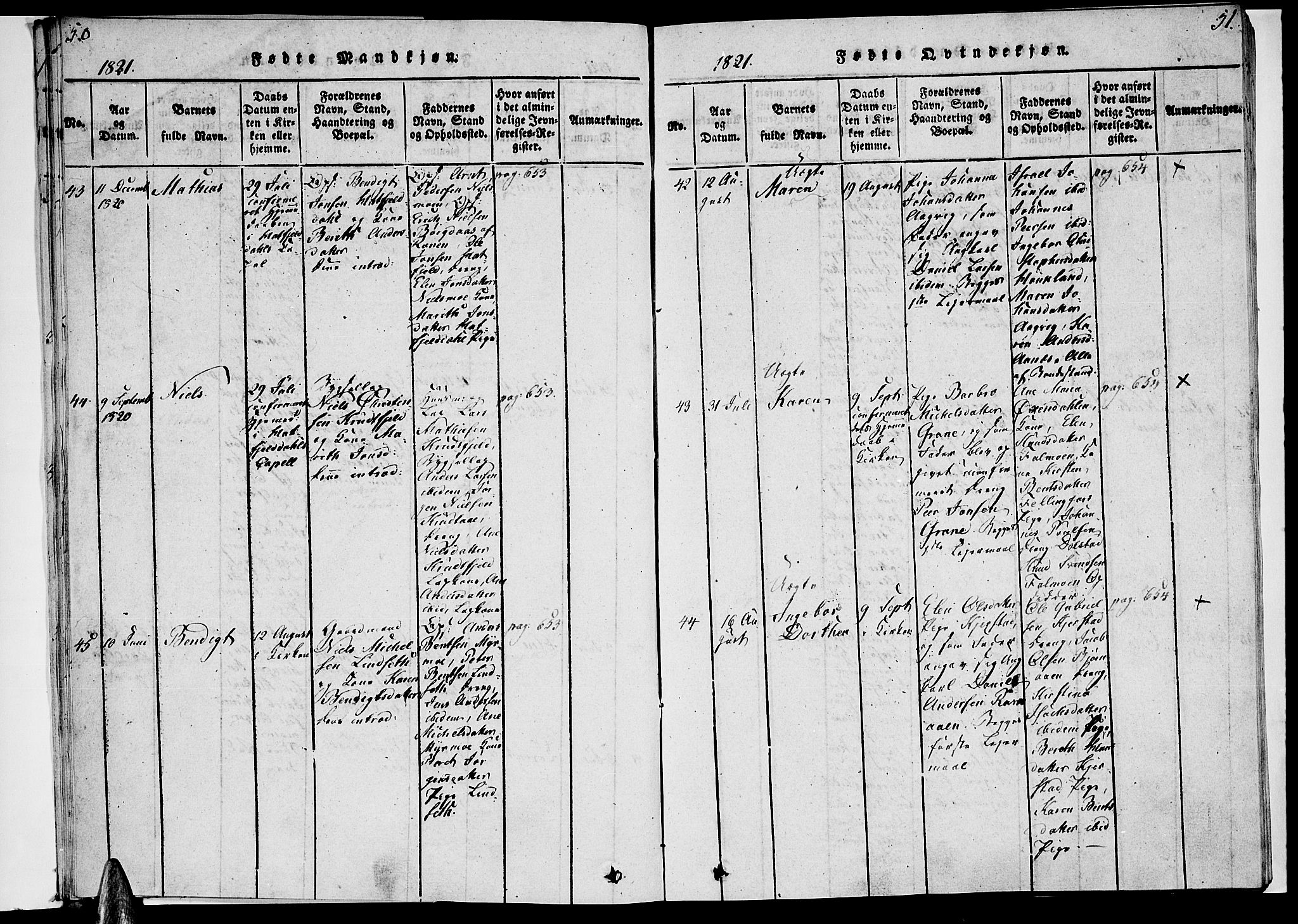 Ministerialprotokoller, klokkerbøker og fødselsregistre - Nordland, AV/SAT-A-1459/820/L0288: Ministerialbok nr. 820A09, 1820-1825, s. 50-51