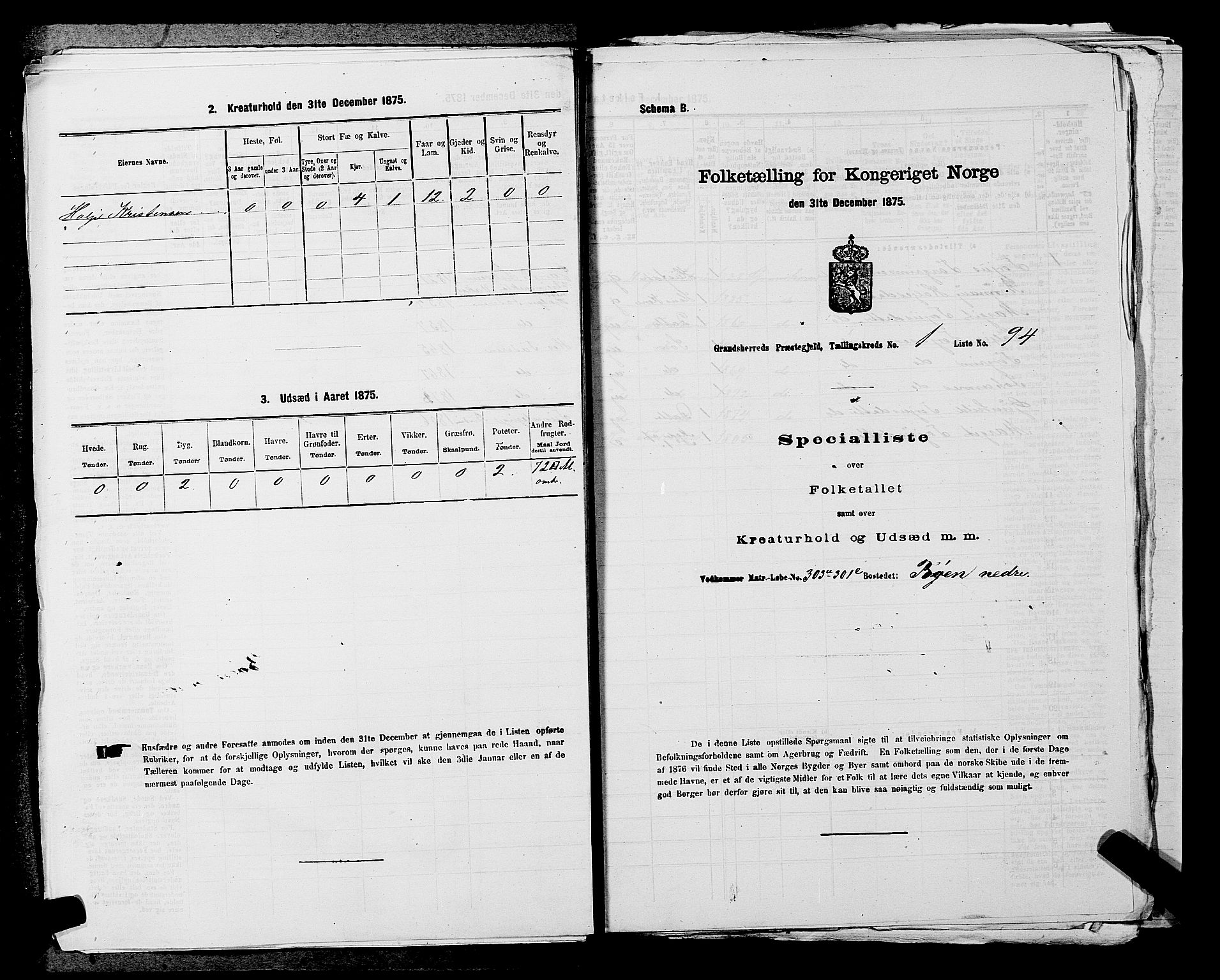 SAKO, Folketelling 1875 for 0824P Gransherad prestegjeld, 1875, s. 239