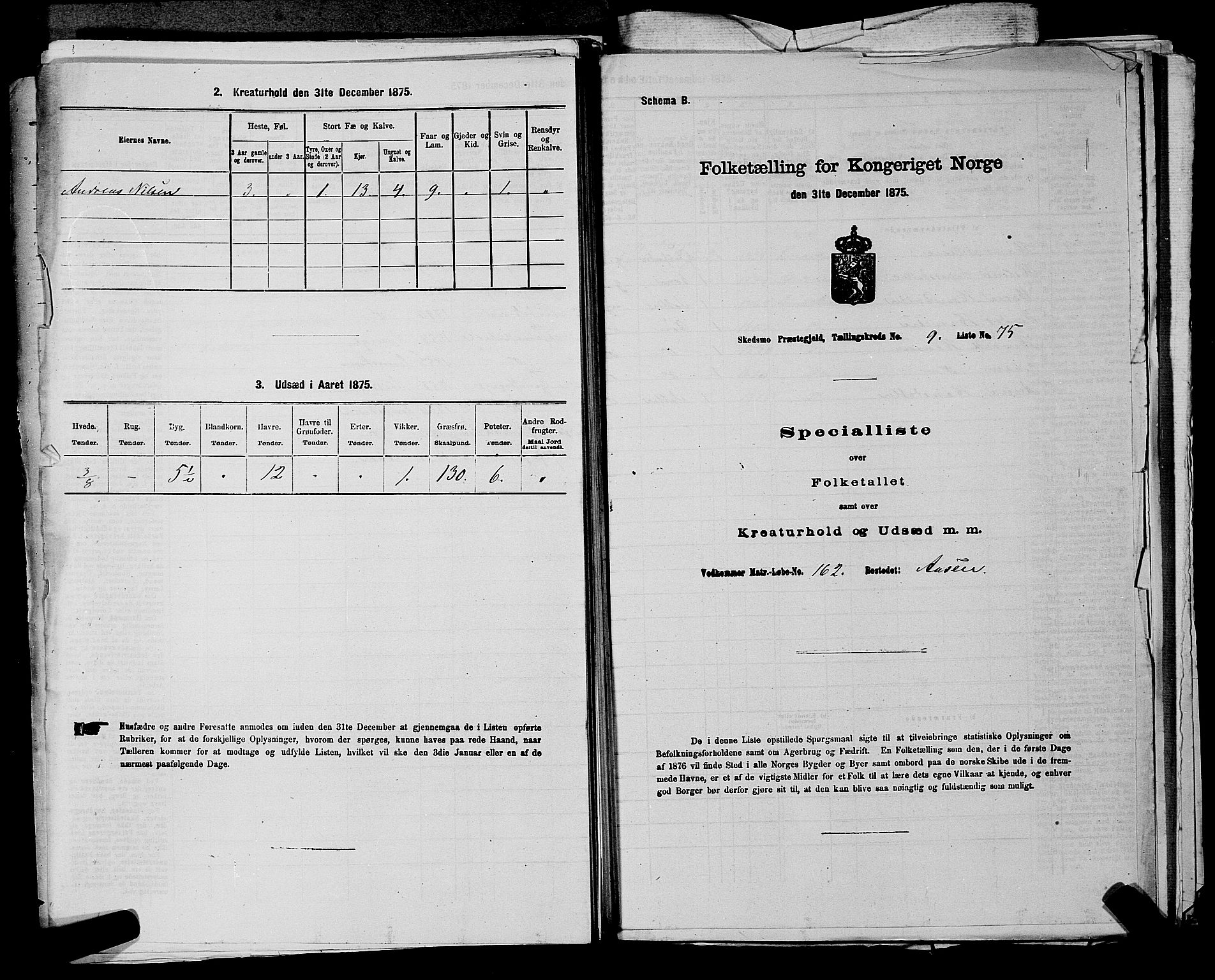 RA, Folketelling 1875 for 0231P Skedsmo prestegjeld, 1875, s. 1456