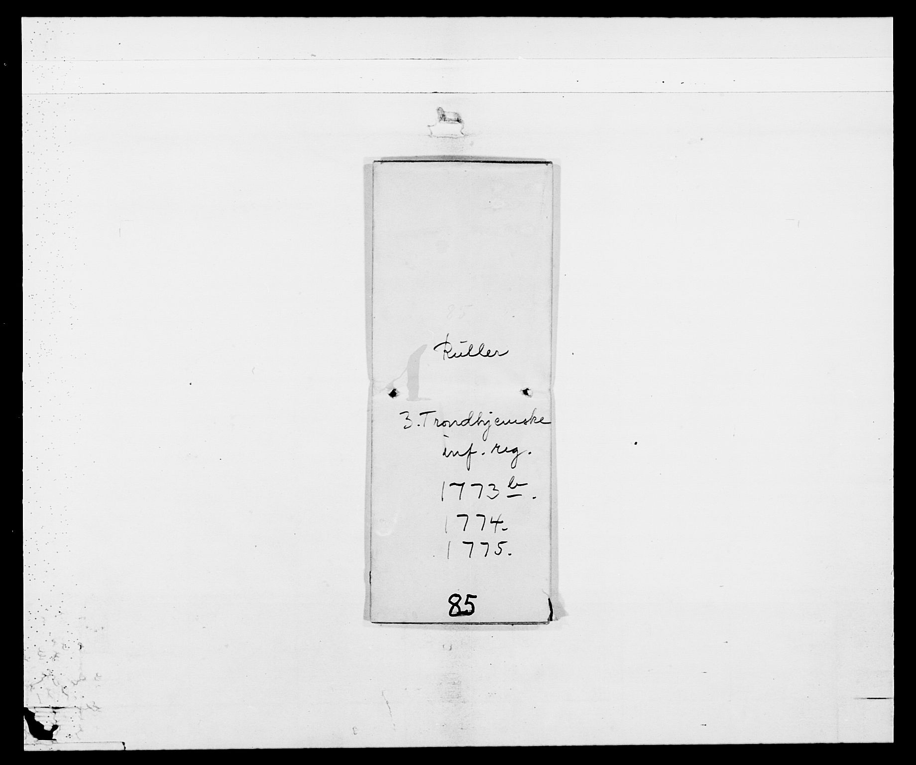 Generalitets- og kommissariatskollegiet, Det kongelige norske kommissariatskollegium, AV/RA-EA-5420/E/Eh/L0085: 3. Trondheimske nasjonale infanteriregiment, 1773-1775, s. 8