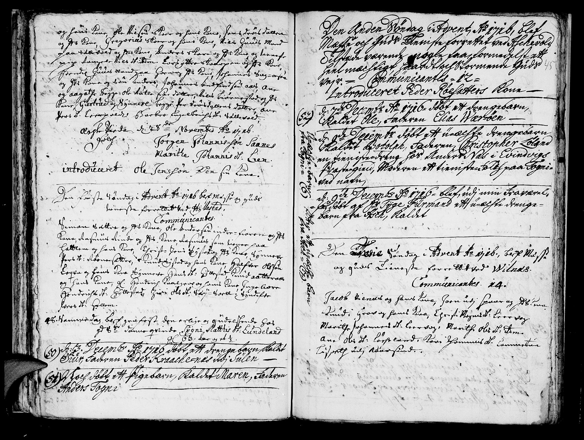 Askvoll sokneprestembete, AV/SAB-A-79501/H/Haa/Haaa/L0003: Ministerialbok nr. A 3, 1715-1718, s. 45