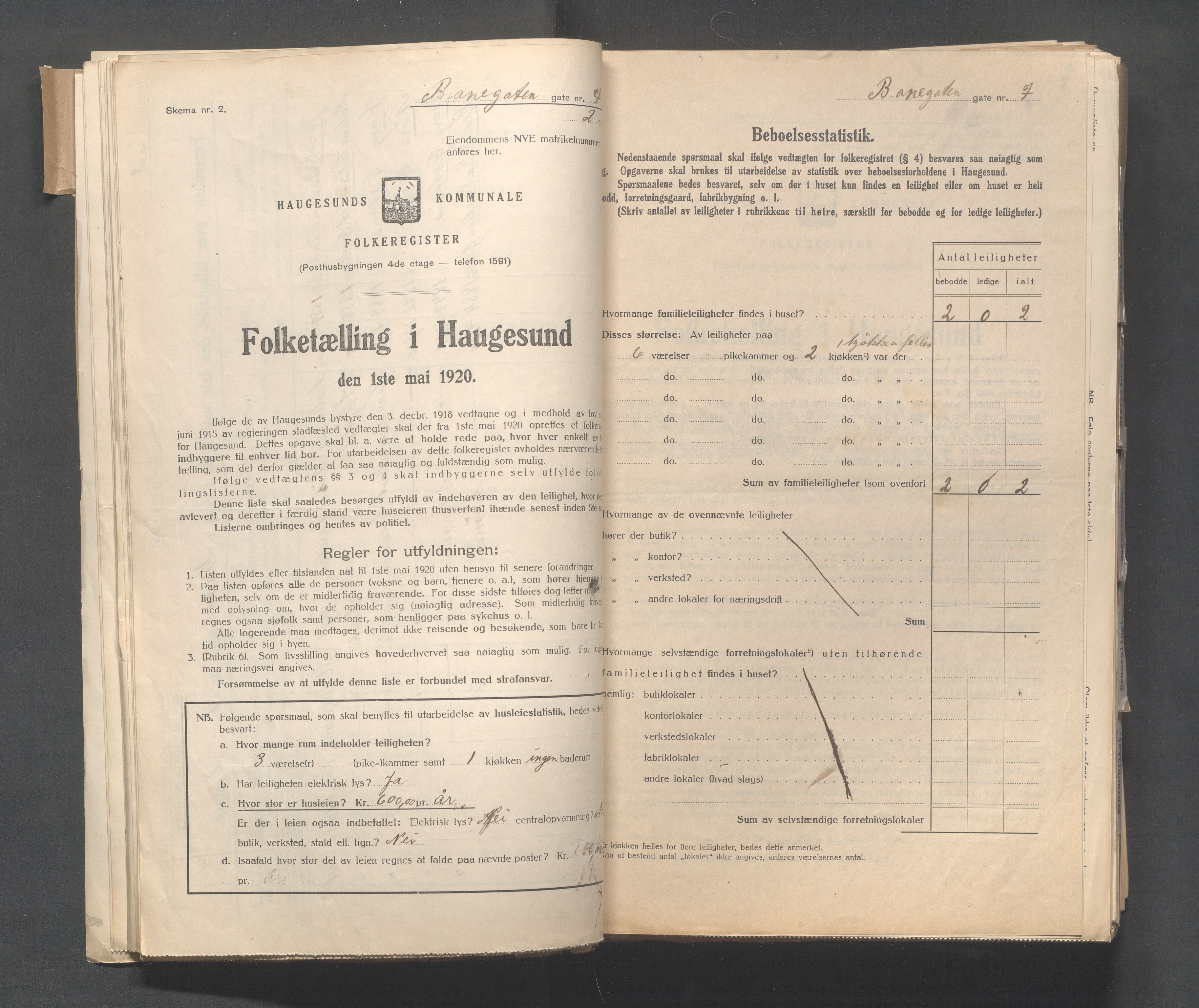 IKAR, Kommunal folketelling 1.5.1920 for Haugesund, 1920, s. 106