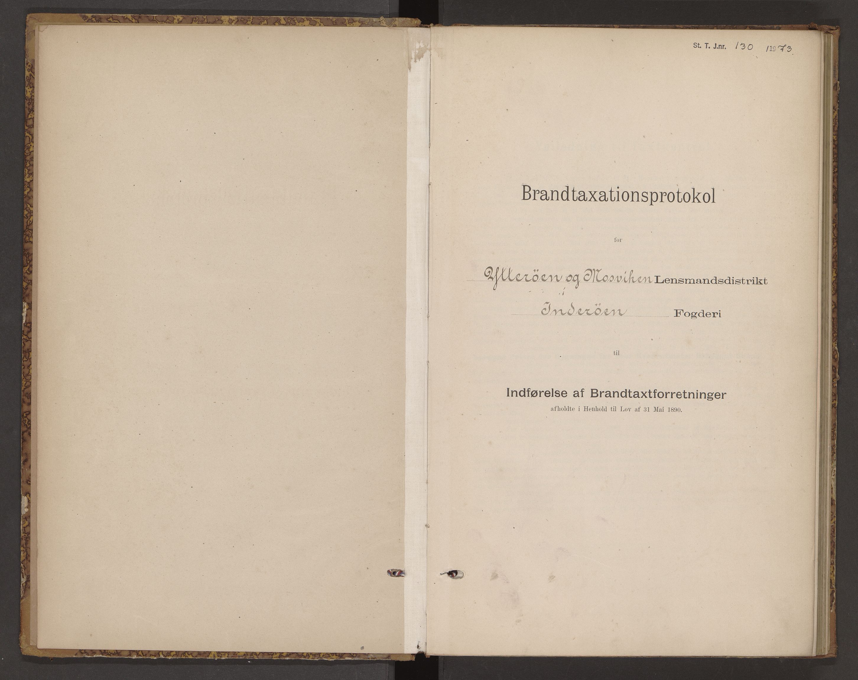 Norges Brannkasse Ytterøy og Mosvik, AV/SAT-A-5544/Fa/L0003: Branntakstprotokoll med skjema, 1894-1927