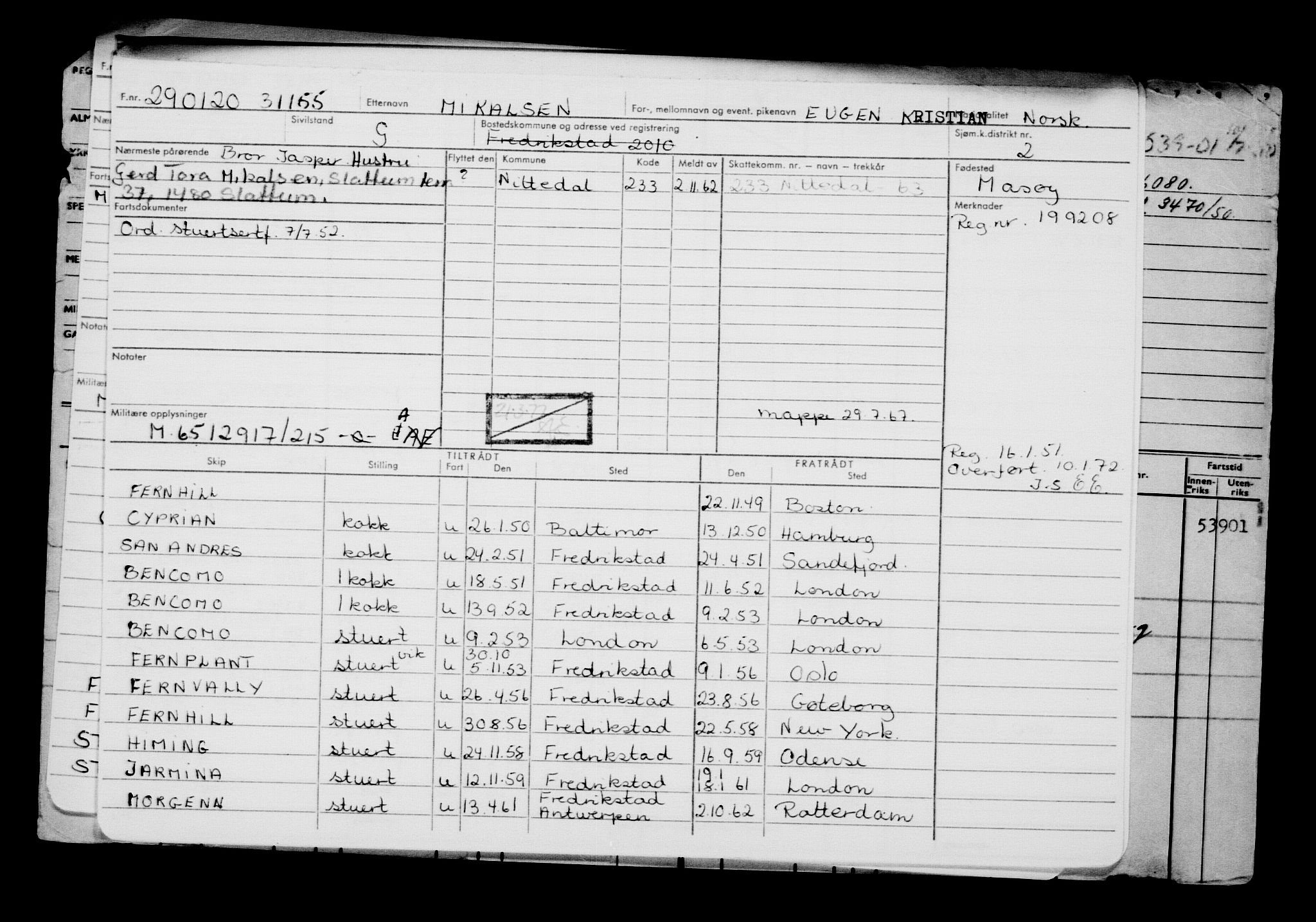 Direktoratet for sjømenn, AV/RA-S-3545/G/Gb/L0176: Hovedkort, 1920, s. 481
