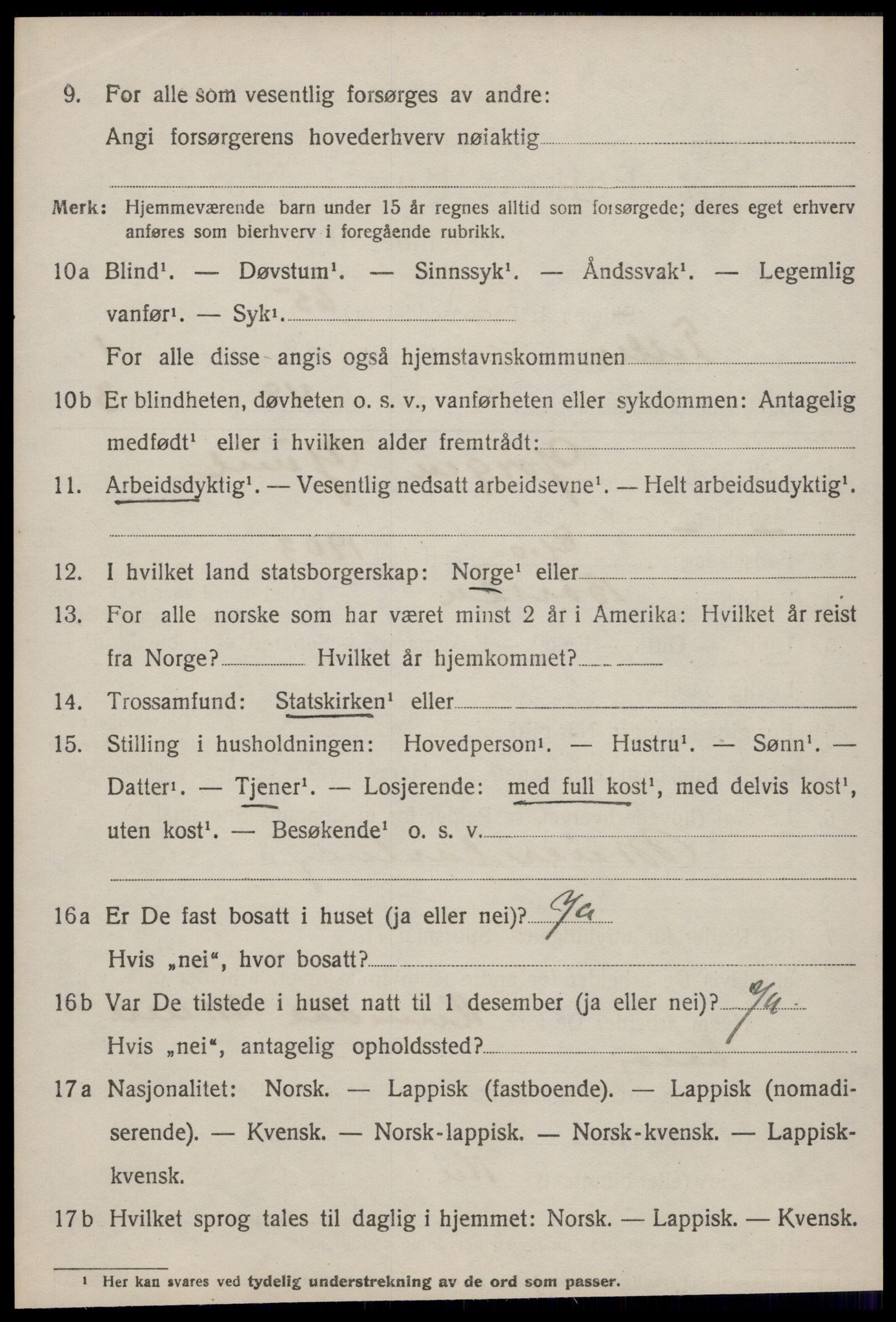 SAT, Folketelling 1920 for 1661 Tiller herred, 1920, s. 498