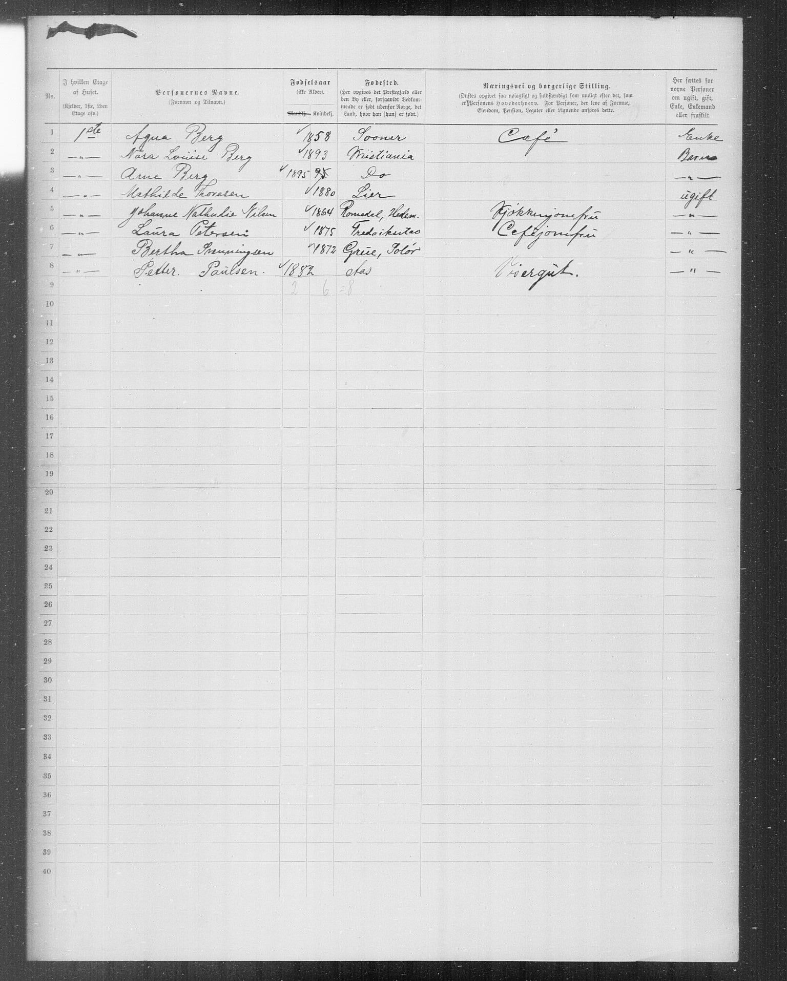 OBA, Kommunal folketelling 31.12.1899 for Kristiania kjøpstad, 1899, s. 9014
