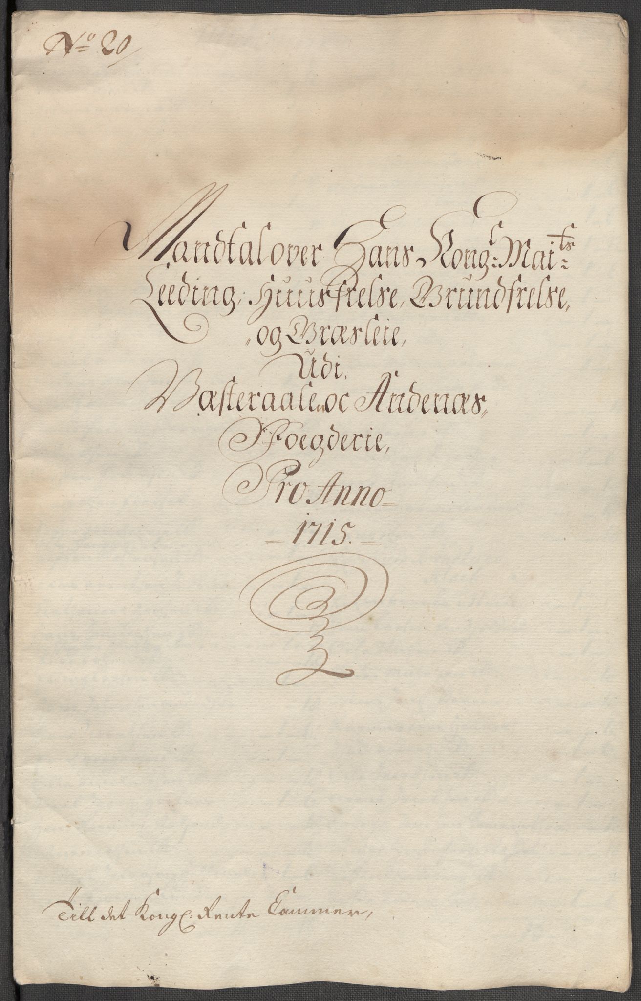 Rentekammeret inntil 1814, Reviderte regnskaper, Fogderegnskap, RA/EA-4092/R67/L4681: Fogderegnskap Vesterålen, Andenes og Lofoten, 1715, s. 127