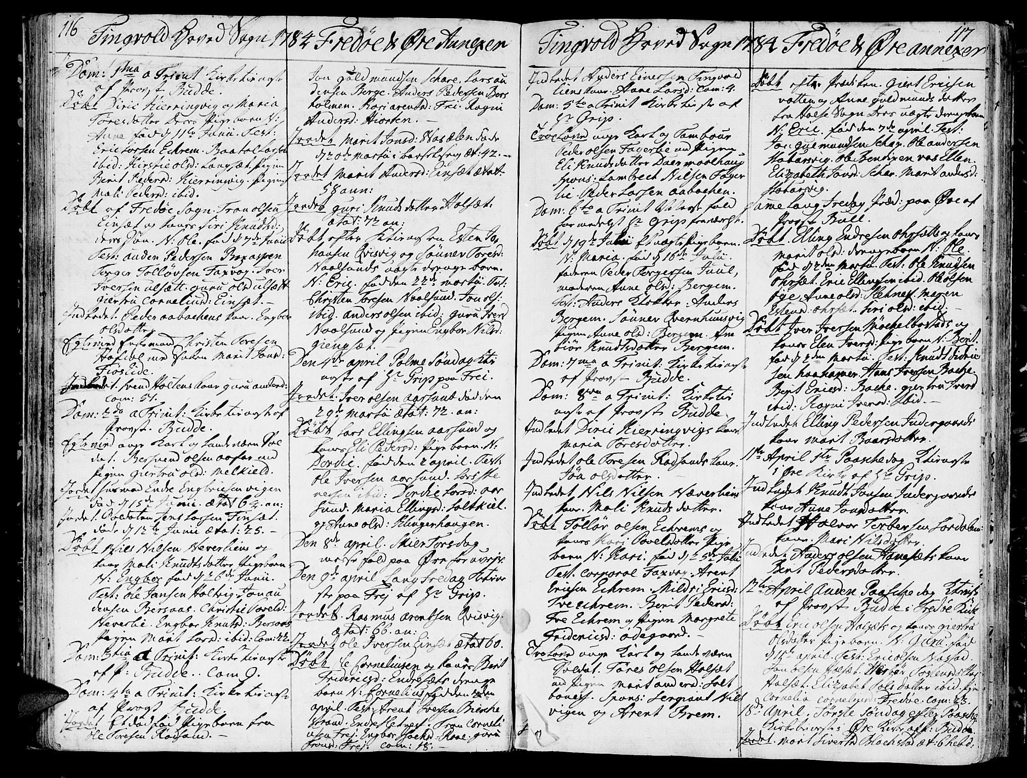 Ministerialprotokoller, klokkerbøker og fødselsregistre - Møre og Romsdal, AV/SAT-A-1454/586/L0980: Ministerialbok nr. 586A06, 1776-1794, s. 116-117