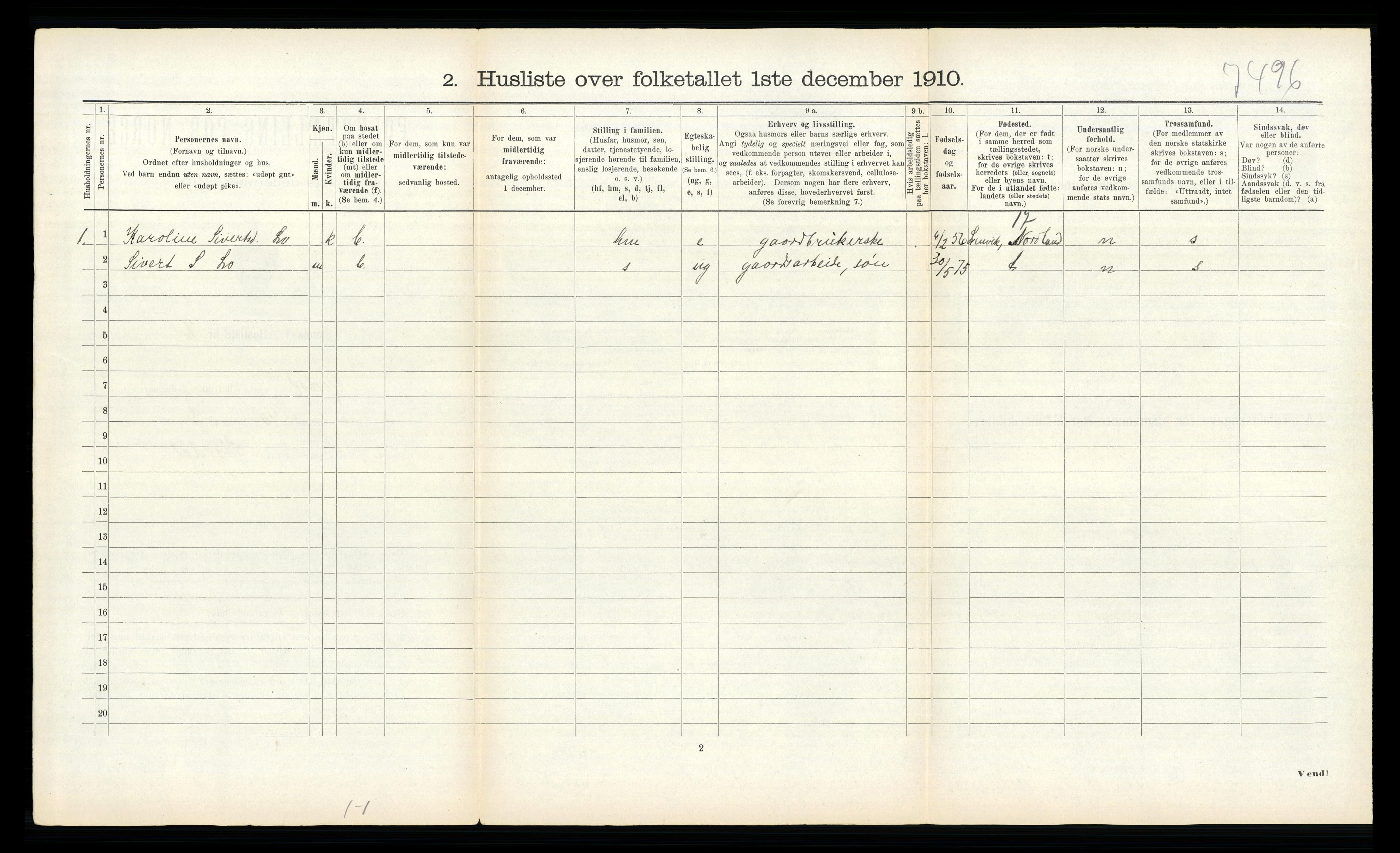 RA, Folketelling 1910 for 1634 Oppdal herred, 1910, s. 354