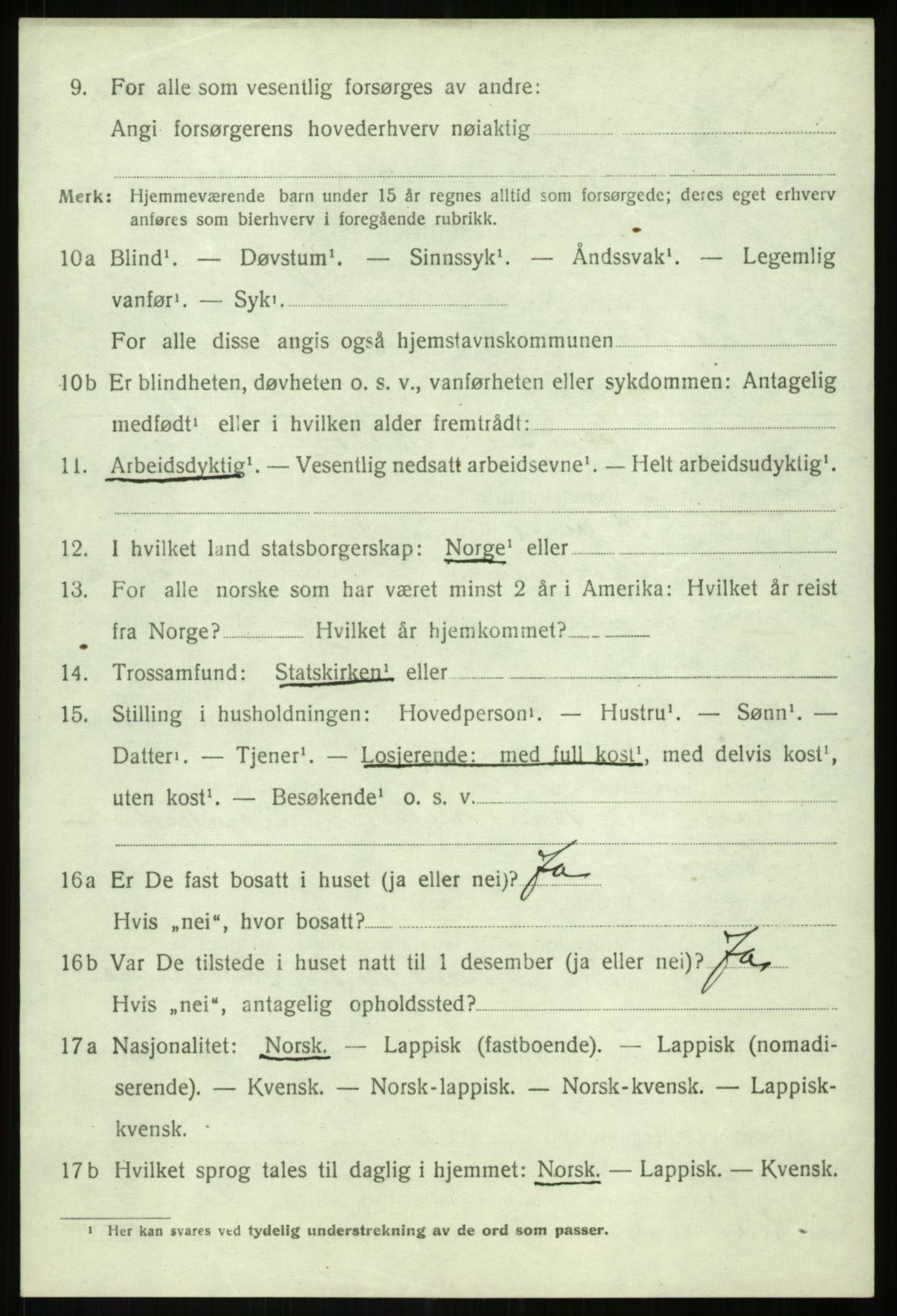 SATØ, Folketelling 1920 for 1931 Lenvik herred, 1920, s. 12581