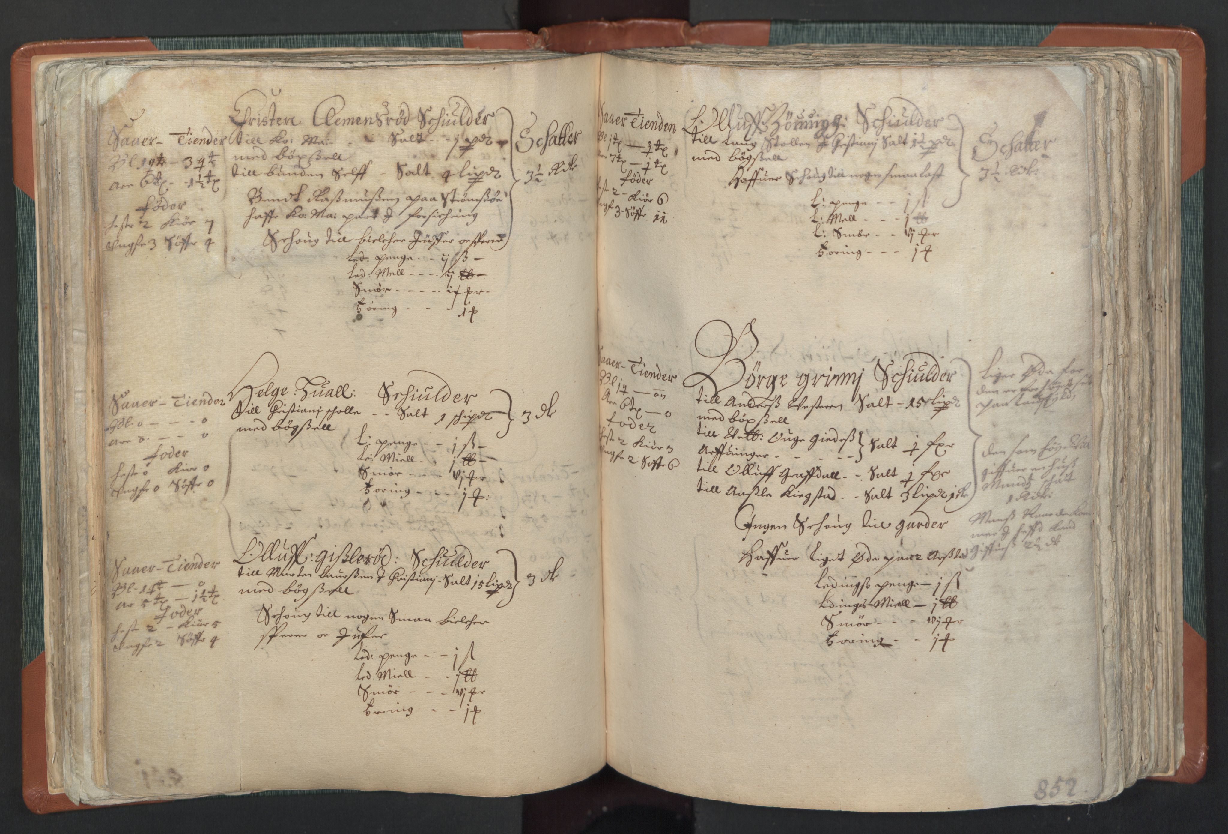 Rentekammeret inntil 1814, Realistisk ordnet avdeling, AV/RA-EA-4070/L/L0006: Kristiania lagdømme. Alminnelig jordebok med skatteligning for Lier, Hurum, Røyken, Ringerike og Nes i Hallingdal, samt Hadeland., 1661, s. 851b-852a