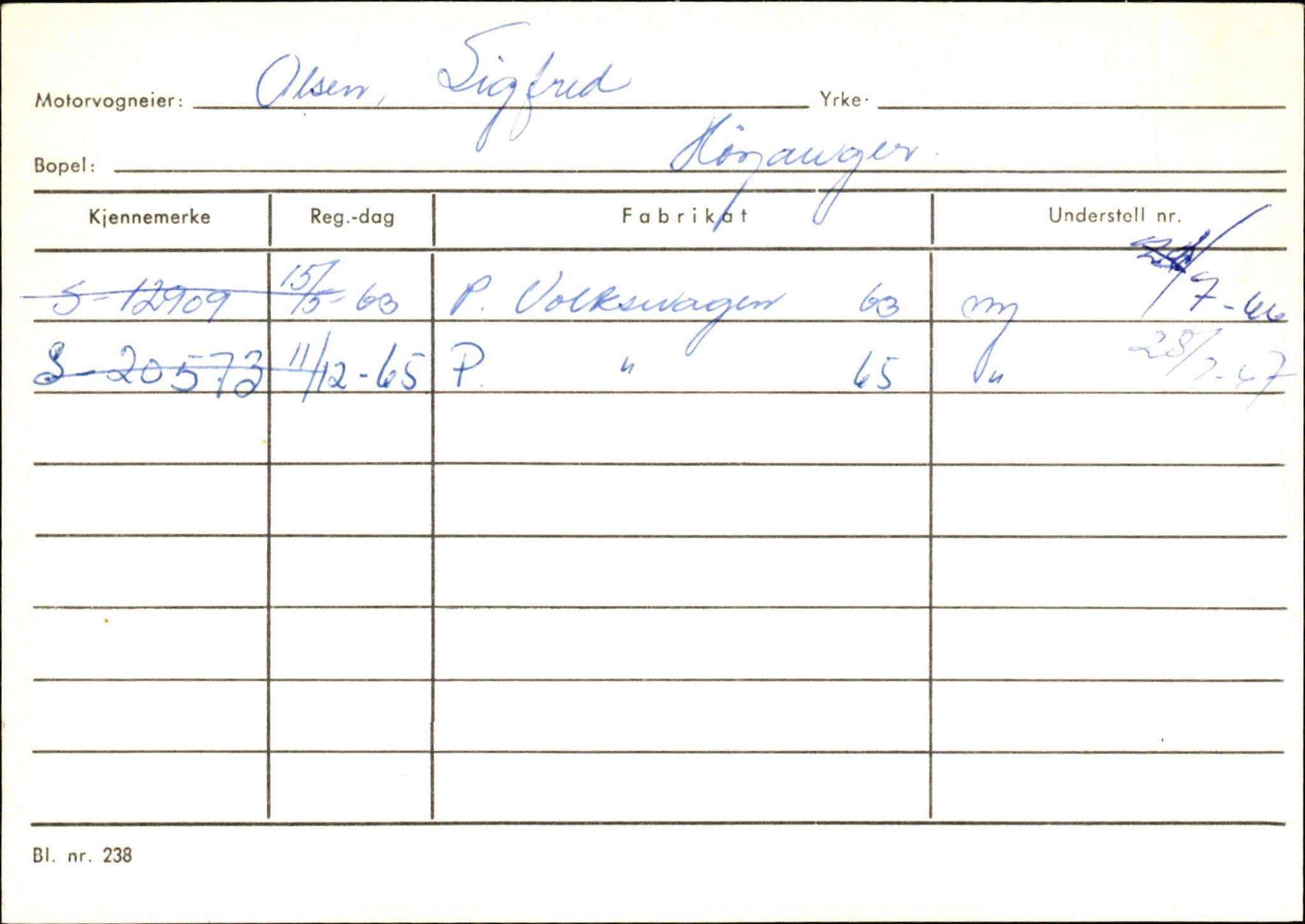 Statens vegvesen, Sogn og Fjordane vegkontor, AV/SAB-A-5301/4/F/L0130: Eigarregister Eid T-Å. Høyanger A-O, 1945-1975, s. 2462