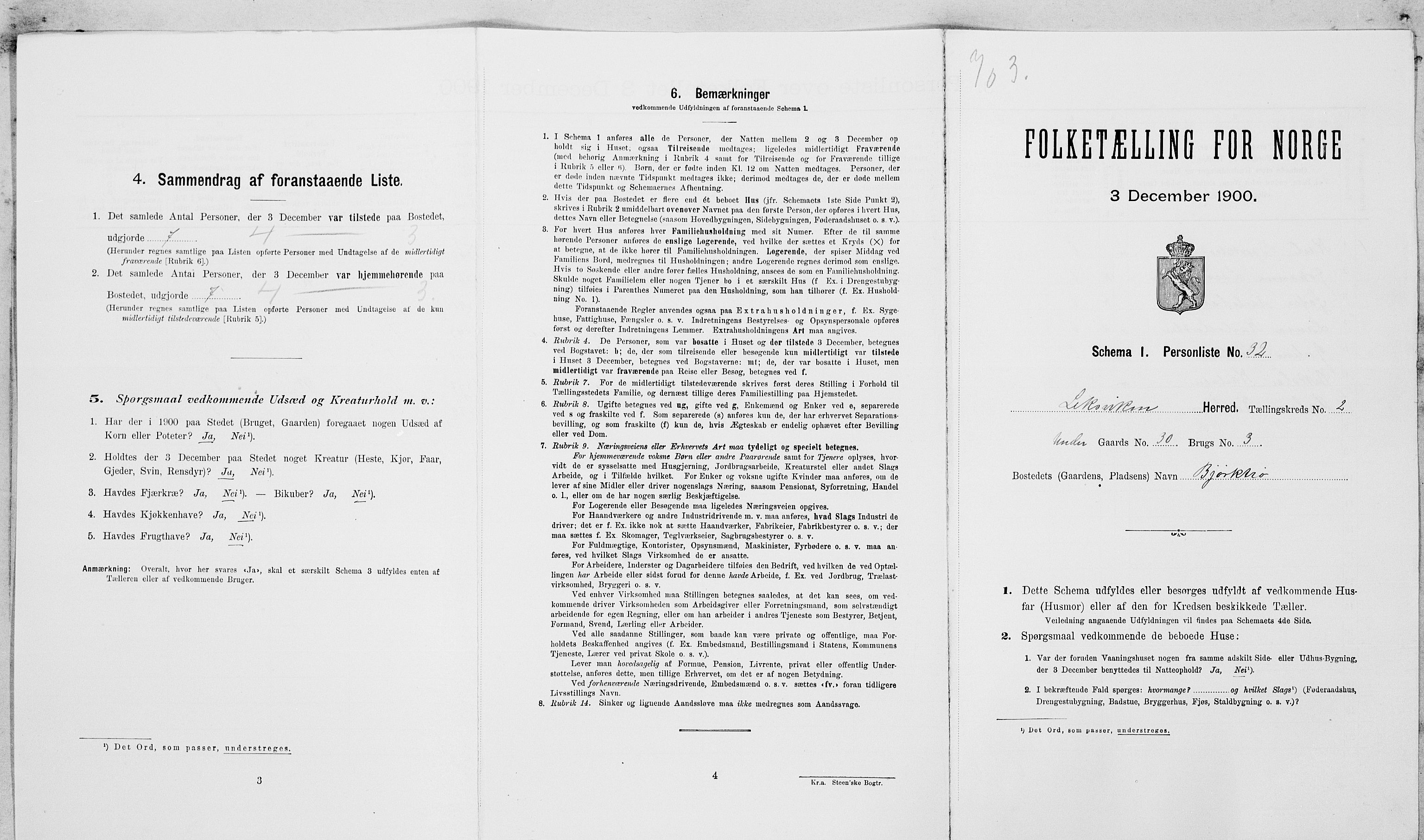 SAT, Folketelling 1900 for 1718 Leksvik herred, 1900, s. 224