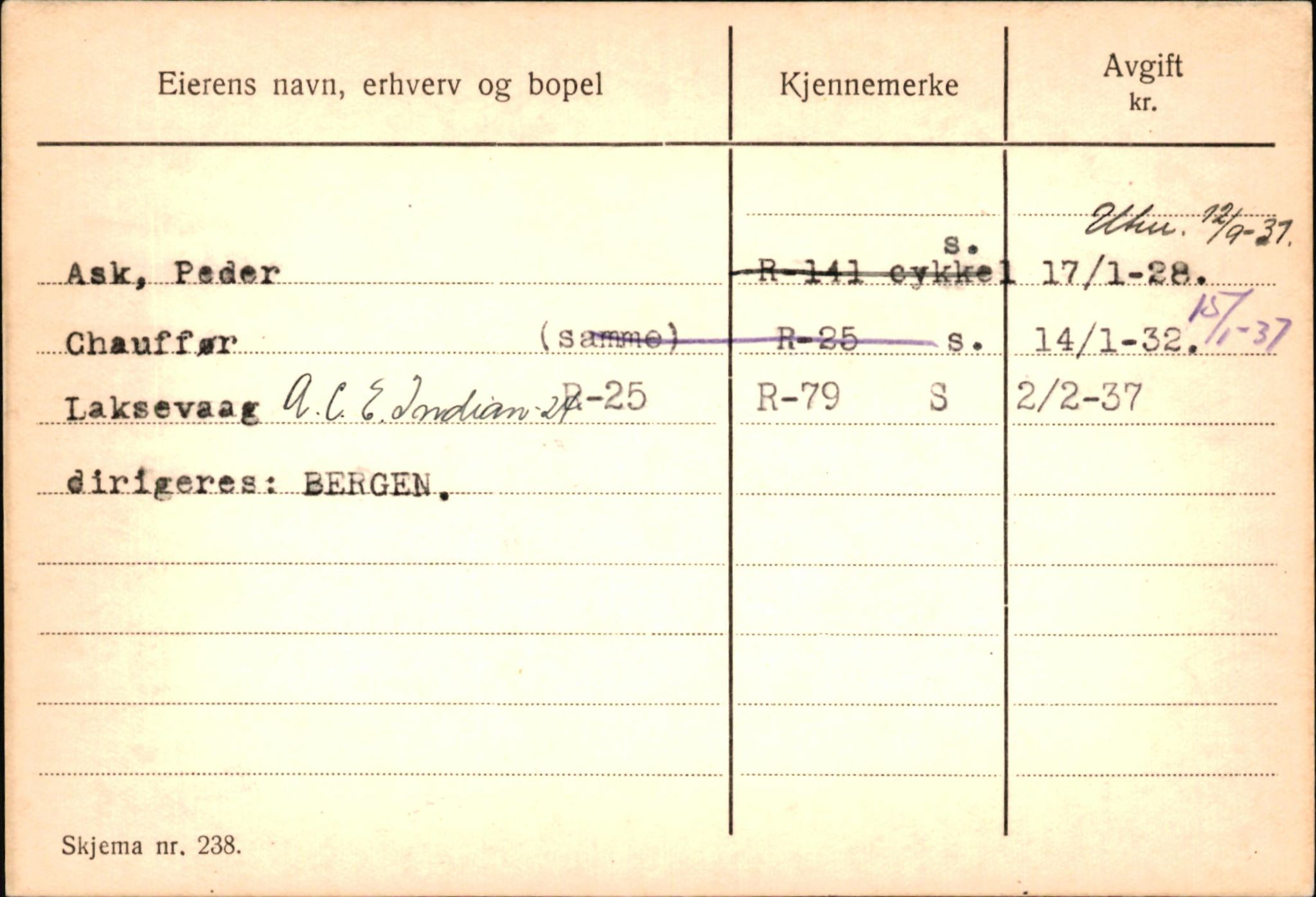 Statens vegvesen, Hordaland vegkontor, AV/SAB-A-5201/2/Ha/L0002: R-eierkort A, 1920-1971, s. 997