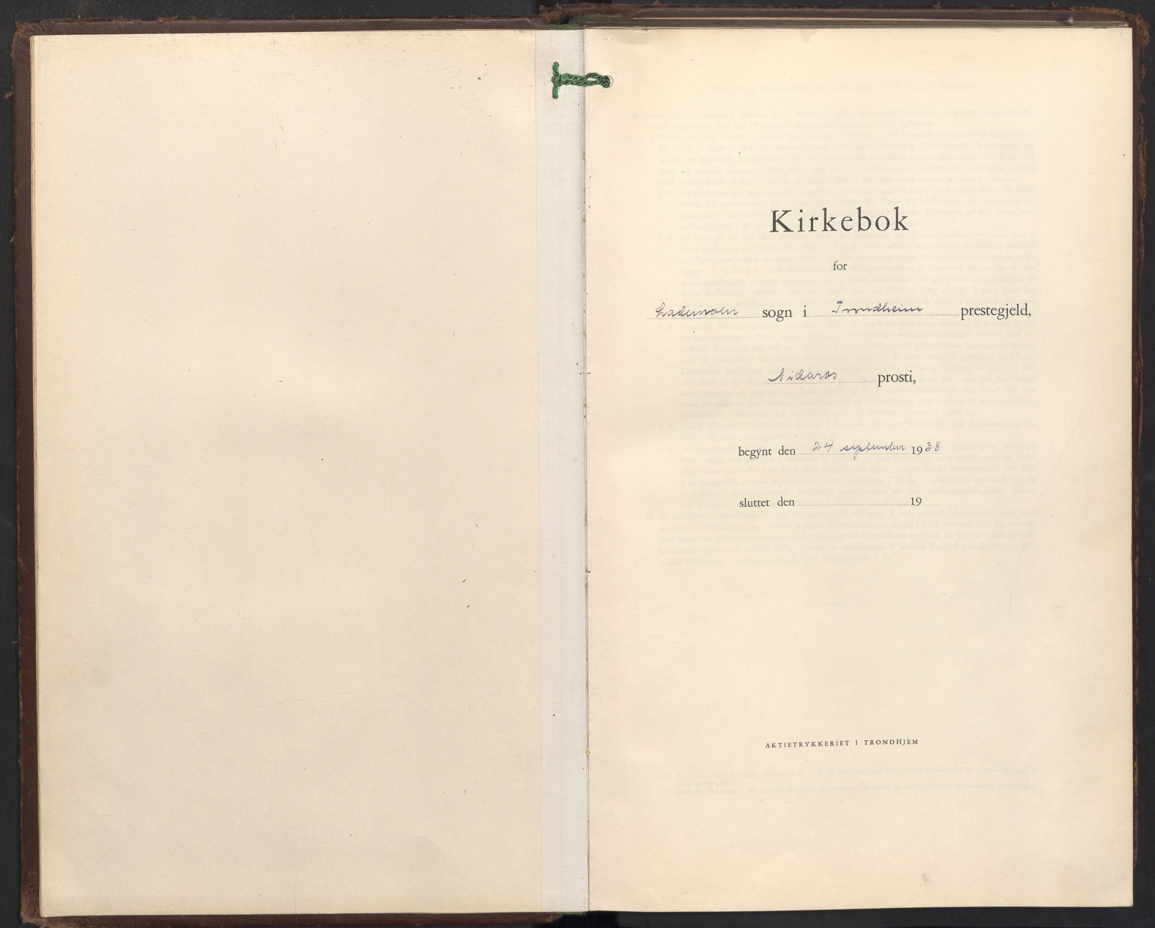 Ministerialprotokoller, klokkerbøker og fødselsregistre - Sør-Trøndelag, SAT/A-1456/605/L0263: Klokkerbok nr. 605C10, 1938-1949