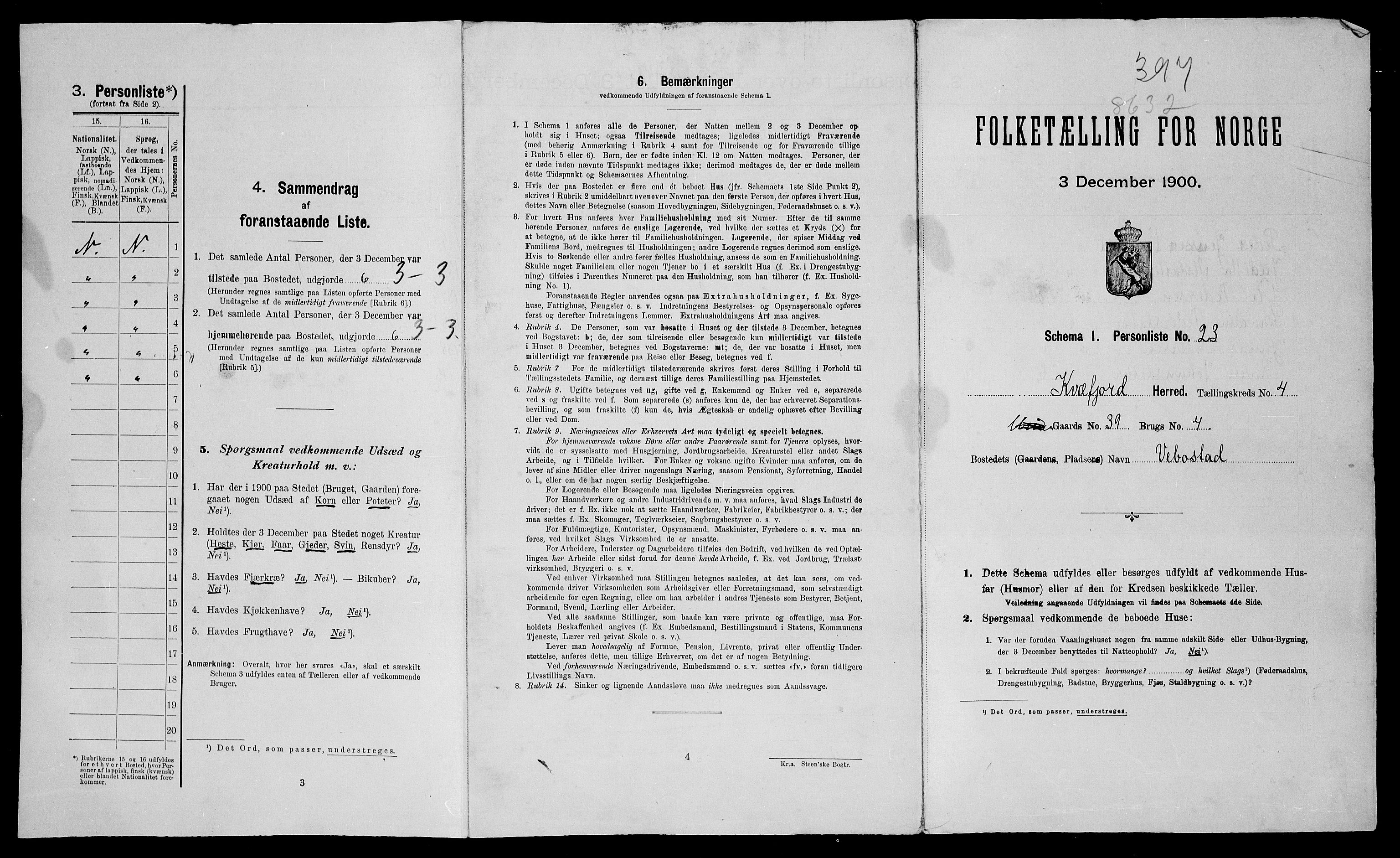 SATØ, Folketelling 1900 for 1911 Kvæfjord herred, 1900, s. 29