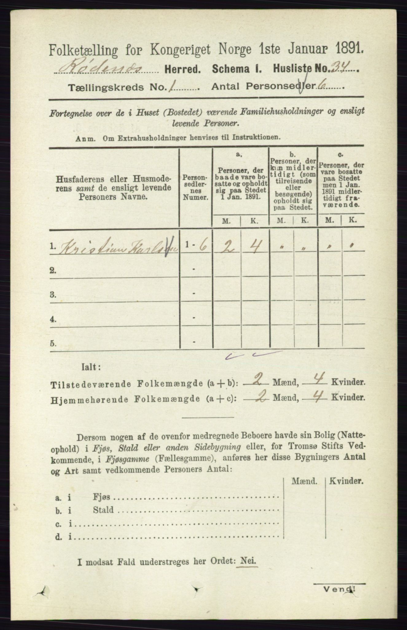 RA, Folketelling 1891 for 0120 Rødenes herred, 1891, s. 53