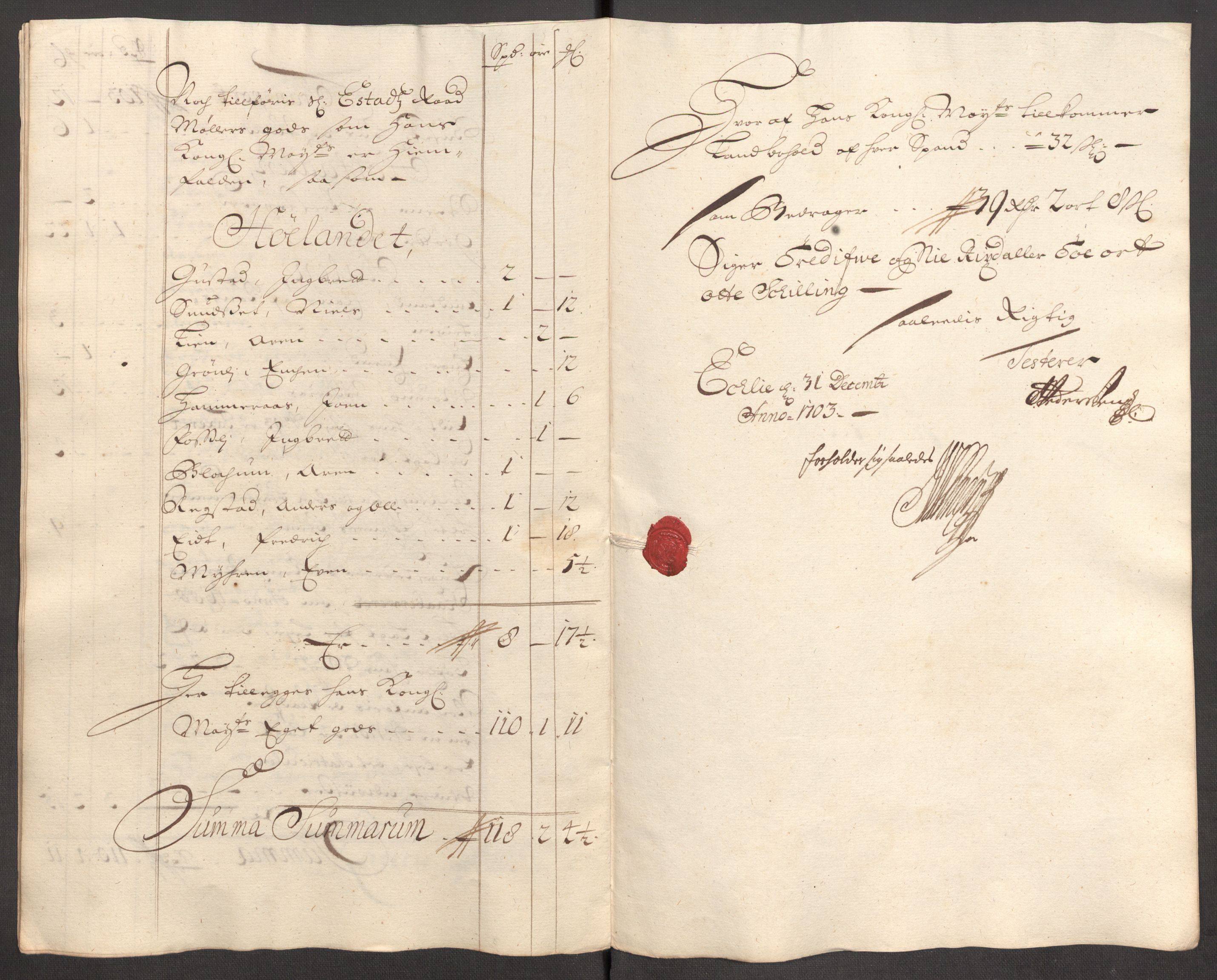 Rentekammeret inntil 1814, Reviderte regnskaper, Fogderegnskap, RA/EA-4092/R60/L3953: Fogderegnskap Orkdal og Gauldal, 1703, s. 337