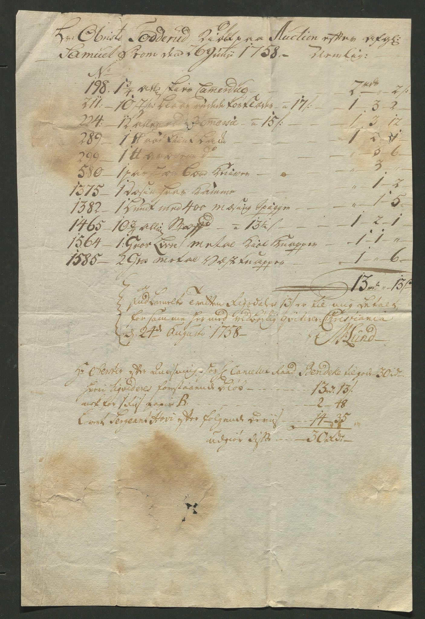 Åker i Vang, Hedmark, og familien Todderud, AV/SAH-ARK-010/E/Ea/L0001: Korrespondanse ordnet kronologisk, 1721-1772, s. 107