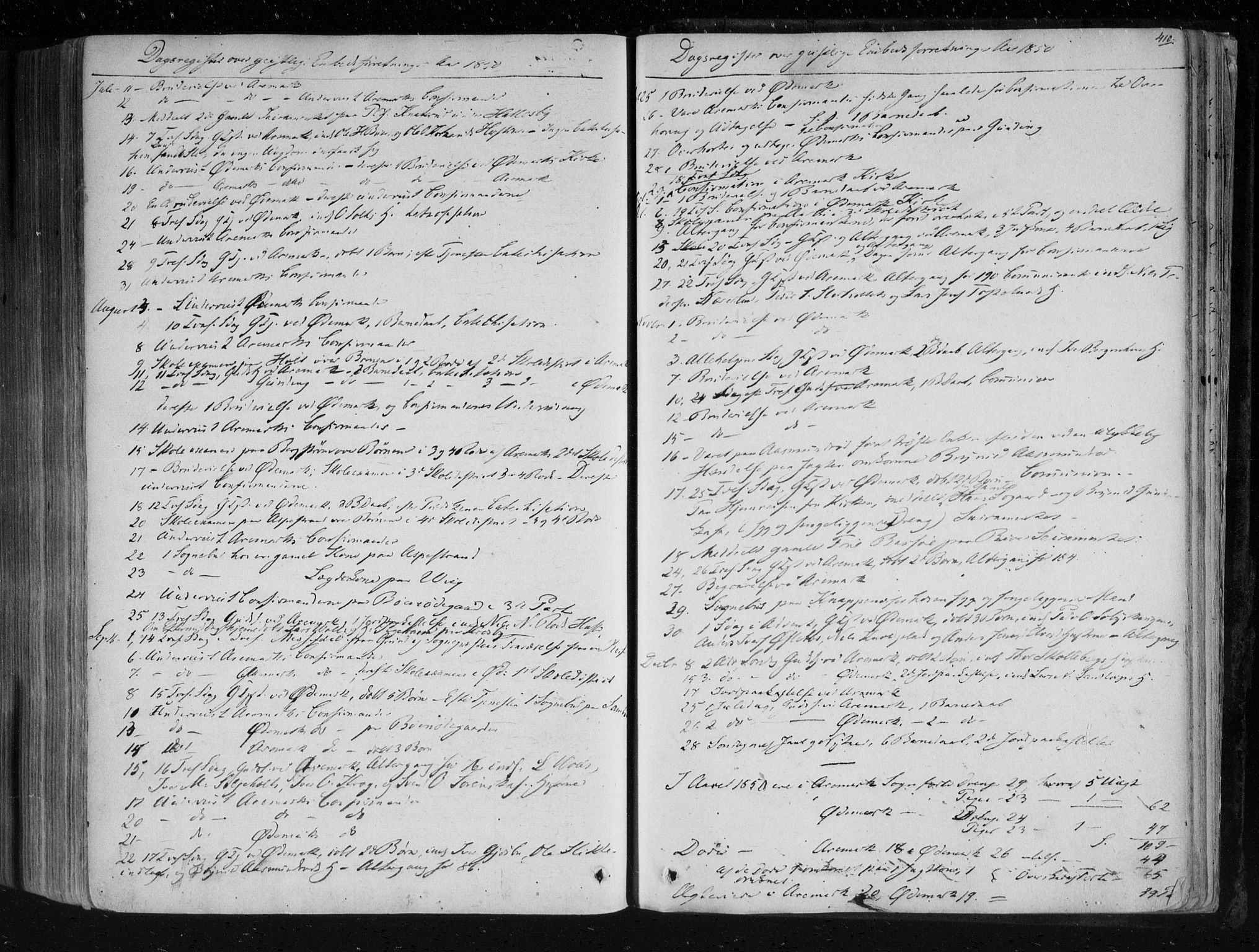 Aremark prestekontor Kirkebøker, AV/SAO-A-10899/F/Fc/L0003: Ministerialbok nr. III 3, 1850-1865, s. 410