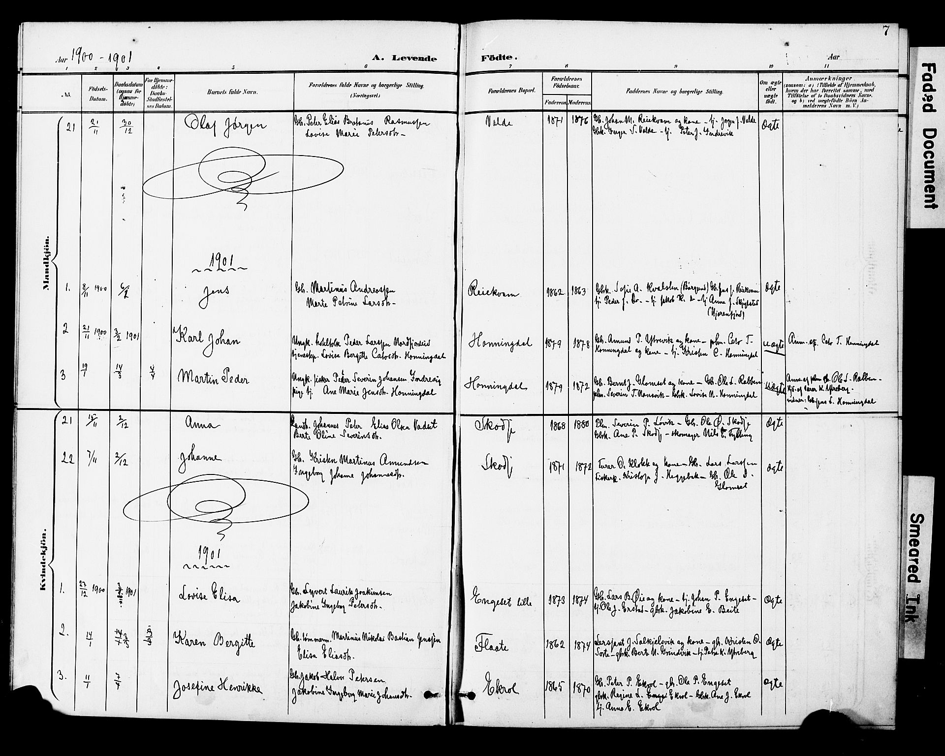 Ministerialprotokoller, klokkerbøker og fødselsregistre - Møre og Romsdal, SAT/A-1454/524/L0366: Klokkerbok nr. 524C07, 1900-1931, s. 7