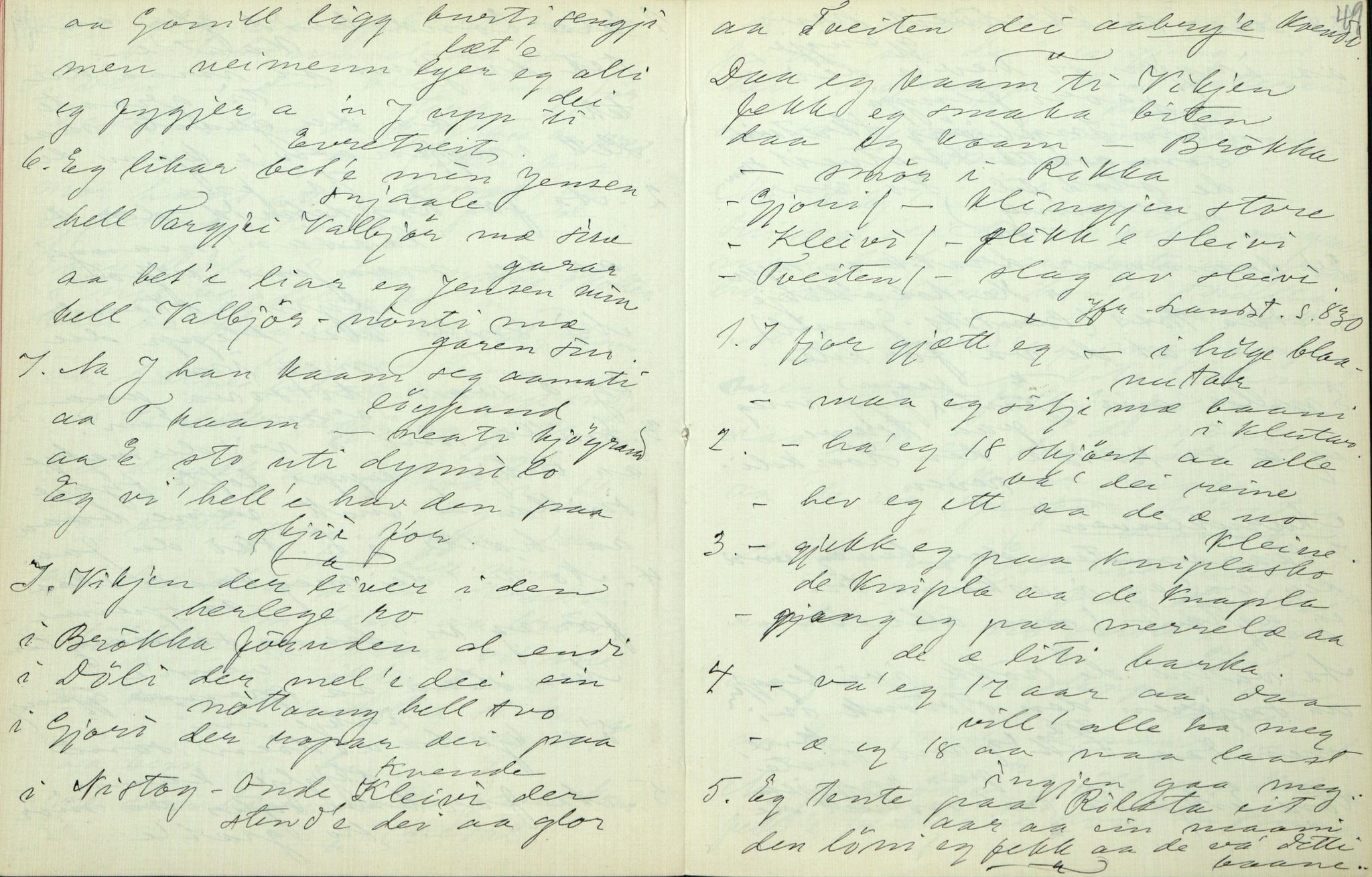 Rikard Berge, TEMU/TGM-A-1003/F/L0006/0025: 201-250 / 225 Mo. Ymse uppskrifter nedskrivne av Rikard Berge, 1911, s. 48-49