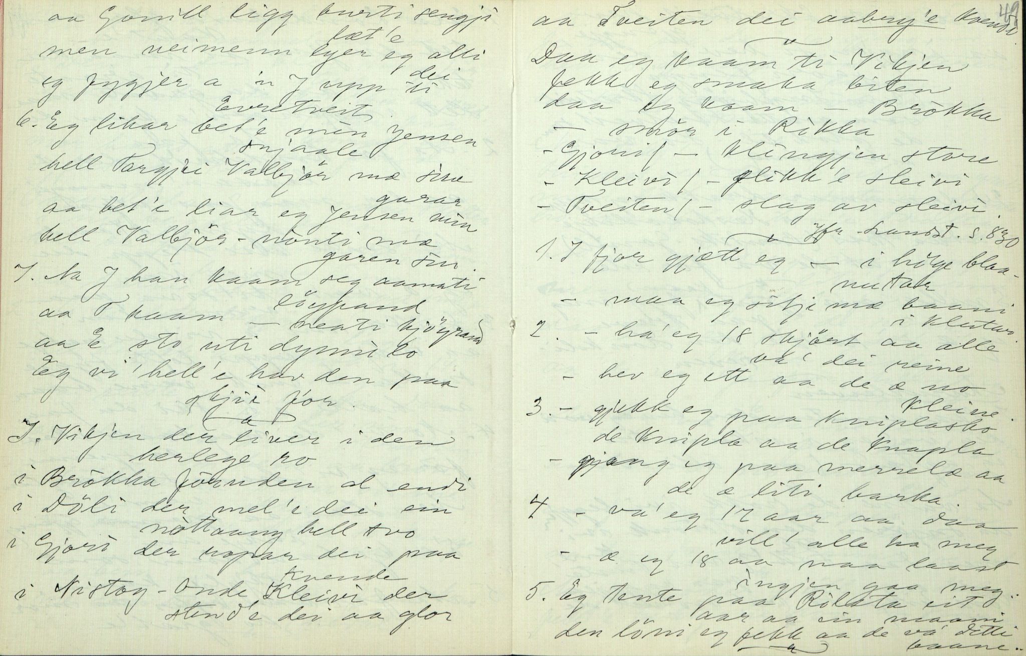 Rikard Berge, TEMU/TGM-A-1003/F/L0006/0025: 201-250 / 225 Mo. Ymse uppskrifter nedskrivne av Rikard Berge, 1911, s. 48-49