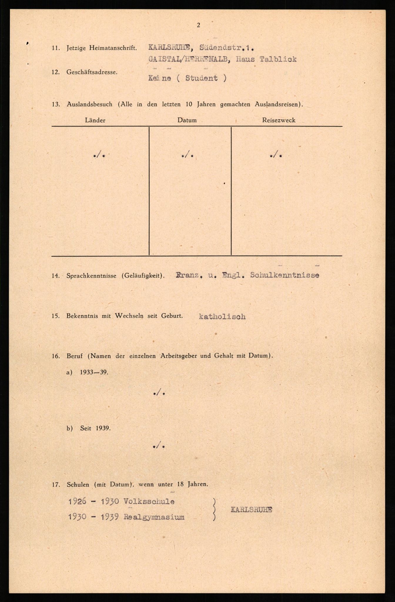 Forsvaret, Forsvarets overkommando II, AV/RA-RAFA-3915/D/Db/L0018: CI Questionaires. Tyske okkupasjonsstyrker i Norge. Tyskere., 1945-1946, s. 480