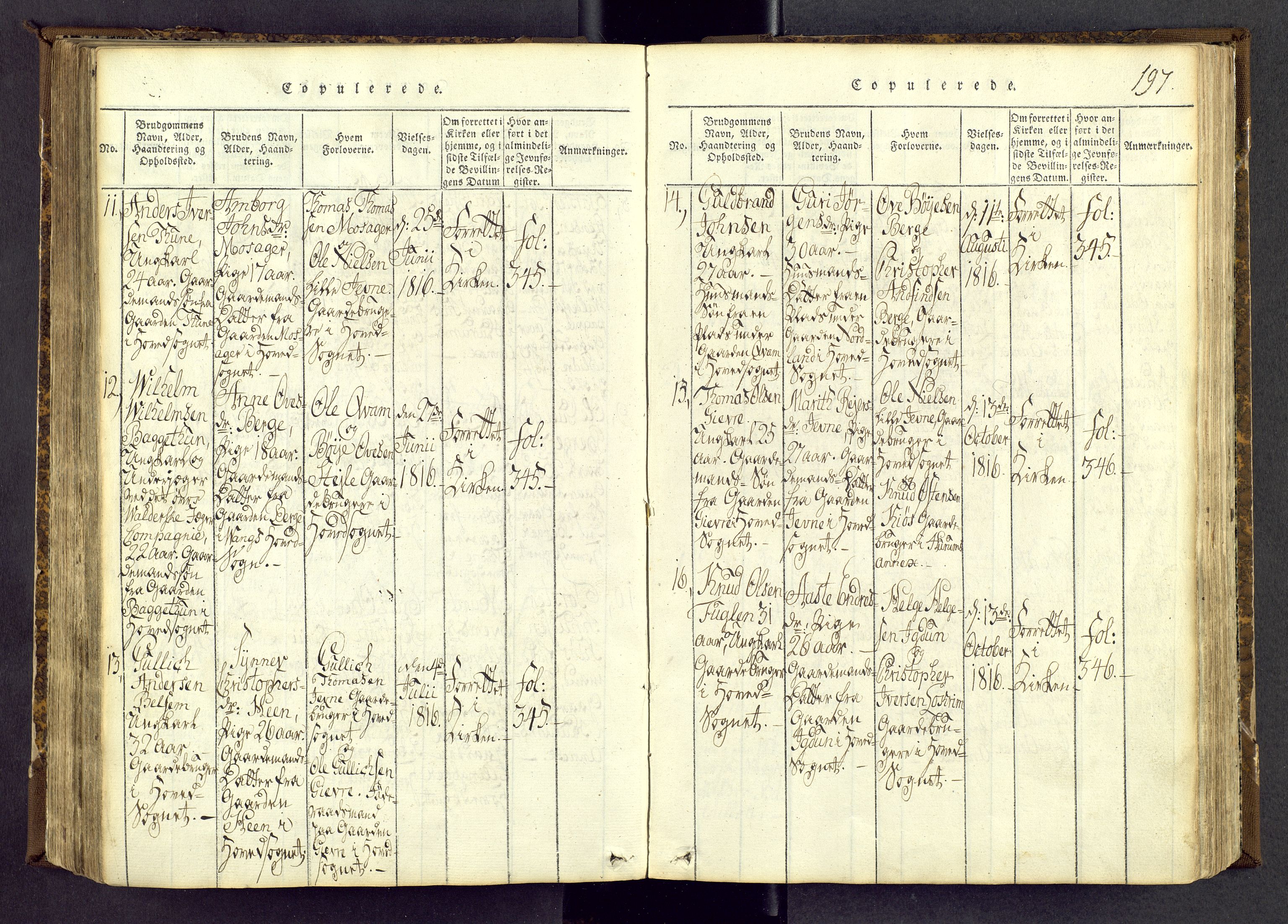 Vang prestekontor, Valdres, AV/SAH-PREST-140/H/Ha/L0004: Ministerialbok nr. 4, 1814-1831, s. 197