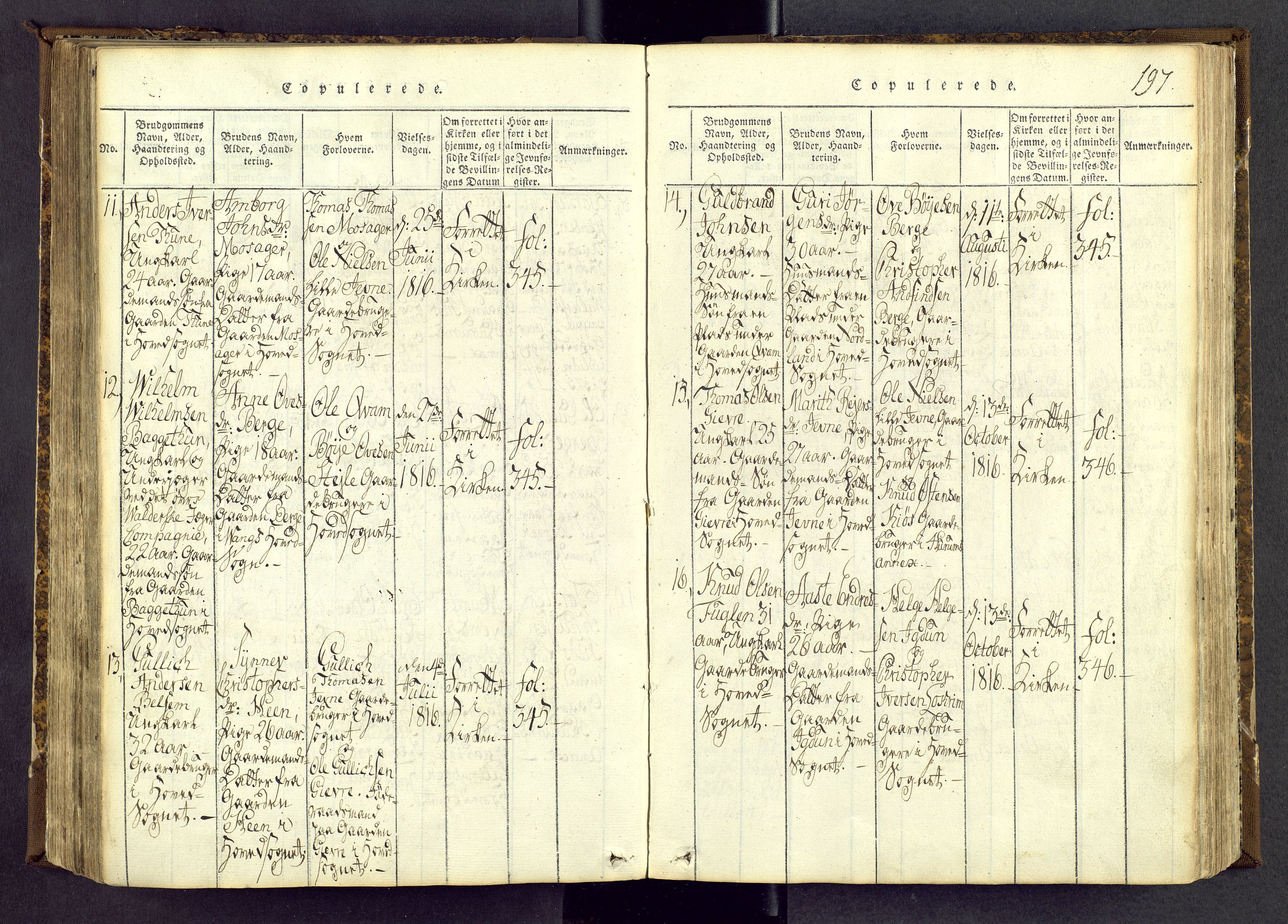 Vang prestekontor, Valdres, SAH/PREST-140/H/Ha/L0004: Ministerialbok nr. 4, 1814-1831, s. 197