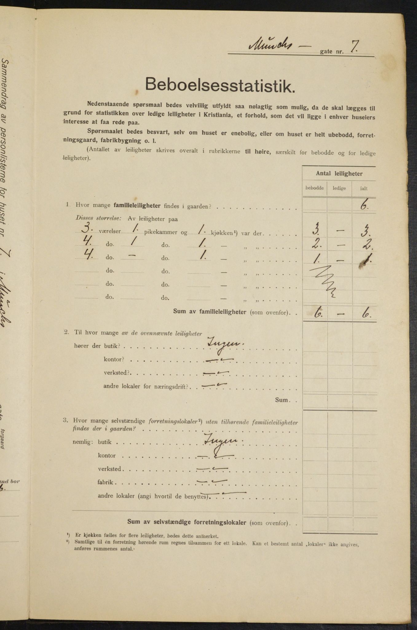 OBA, Kommunal folketelling 1.2.1915 for Kristiania, 1915, s. 66093