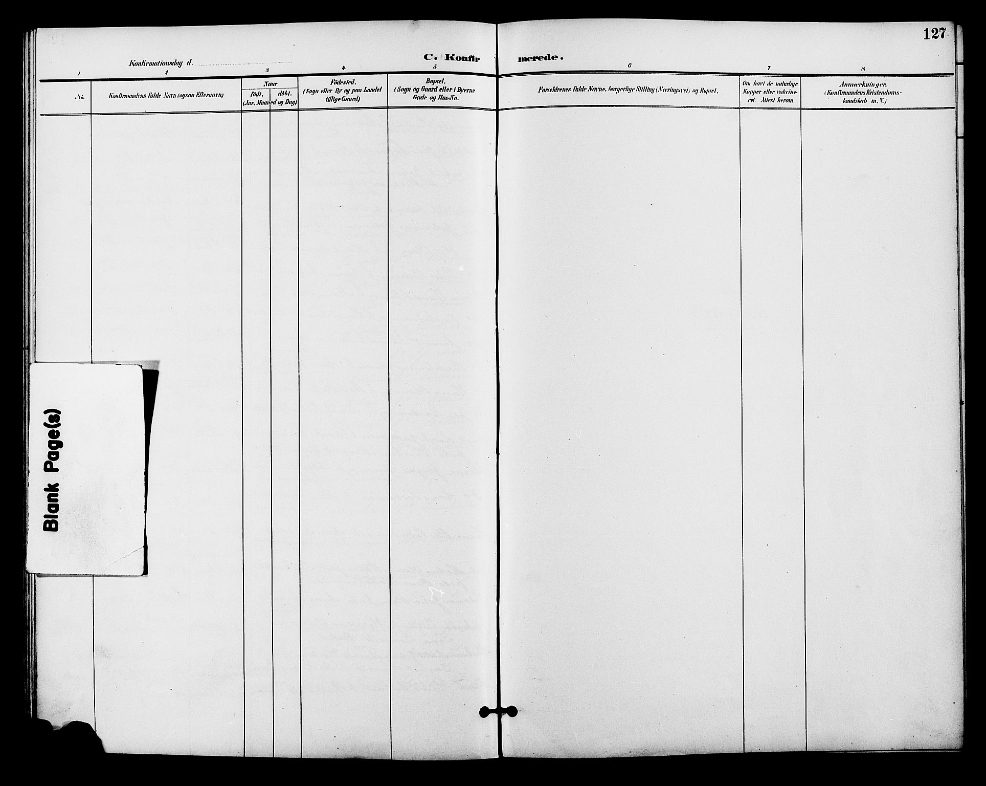 Alvdal prestekontor, SAH/PREST-060/H/Ha/Hab/L0004: Klokkerbok nr. 4, 1894-1910, s. 127
