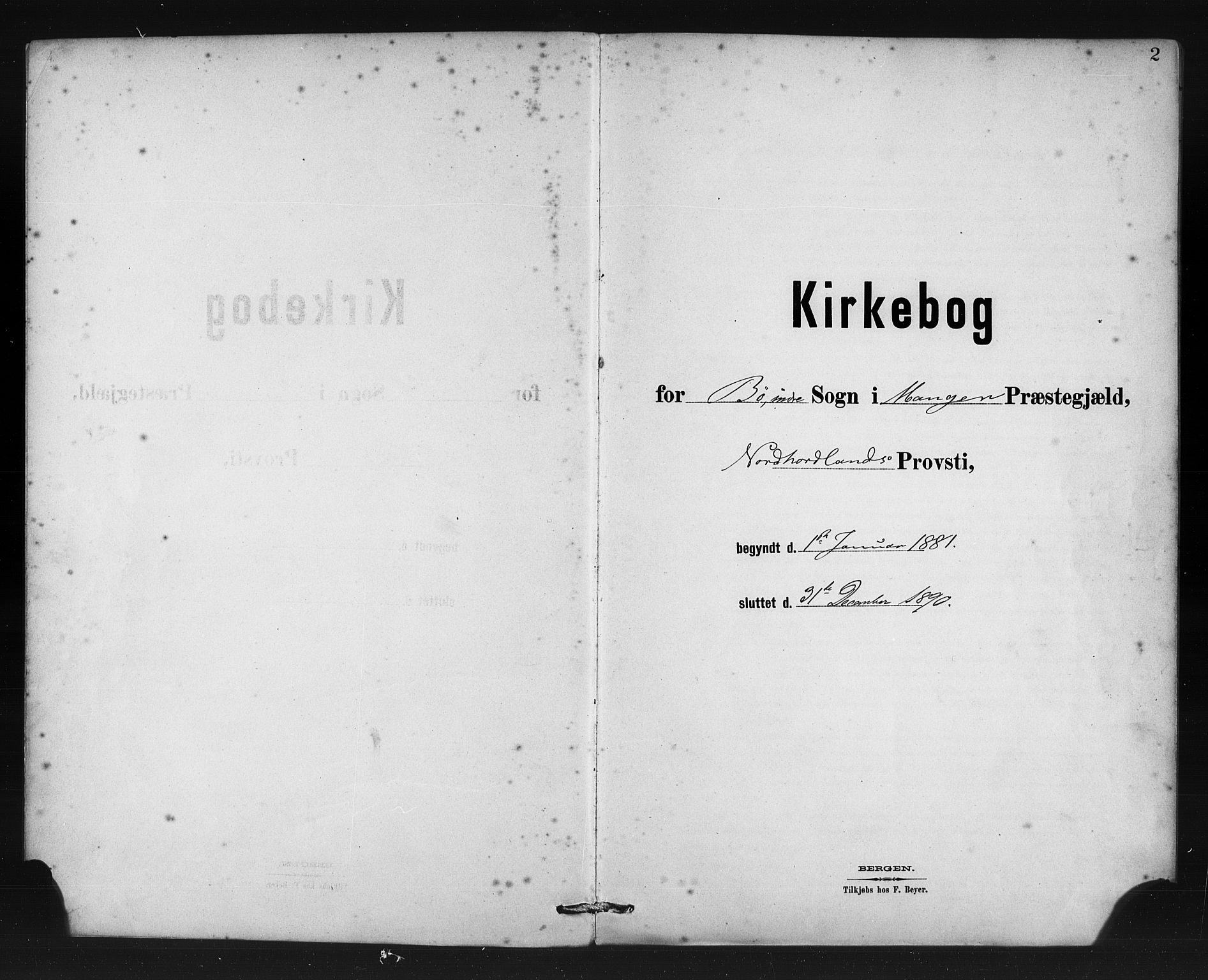 Manger sokneprestembete, SAB/A-76801/H/Haa: Ministerialbok nr. C 1, 1881-1890