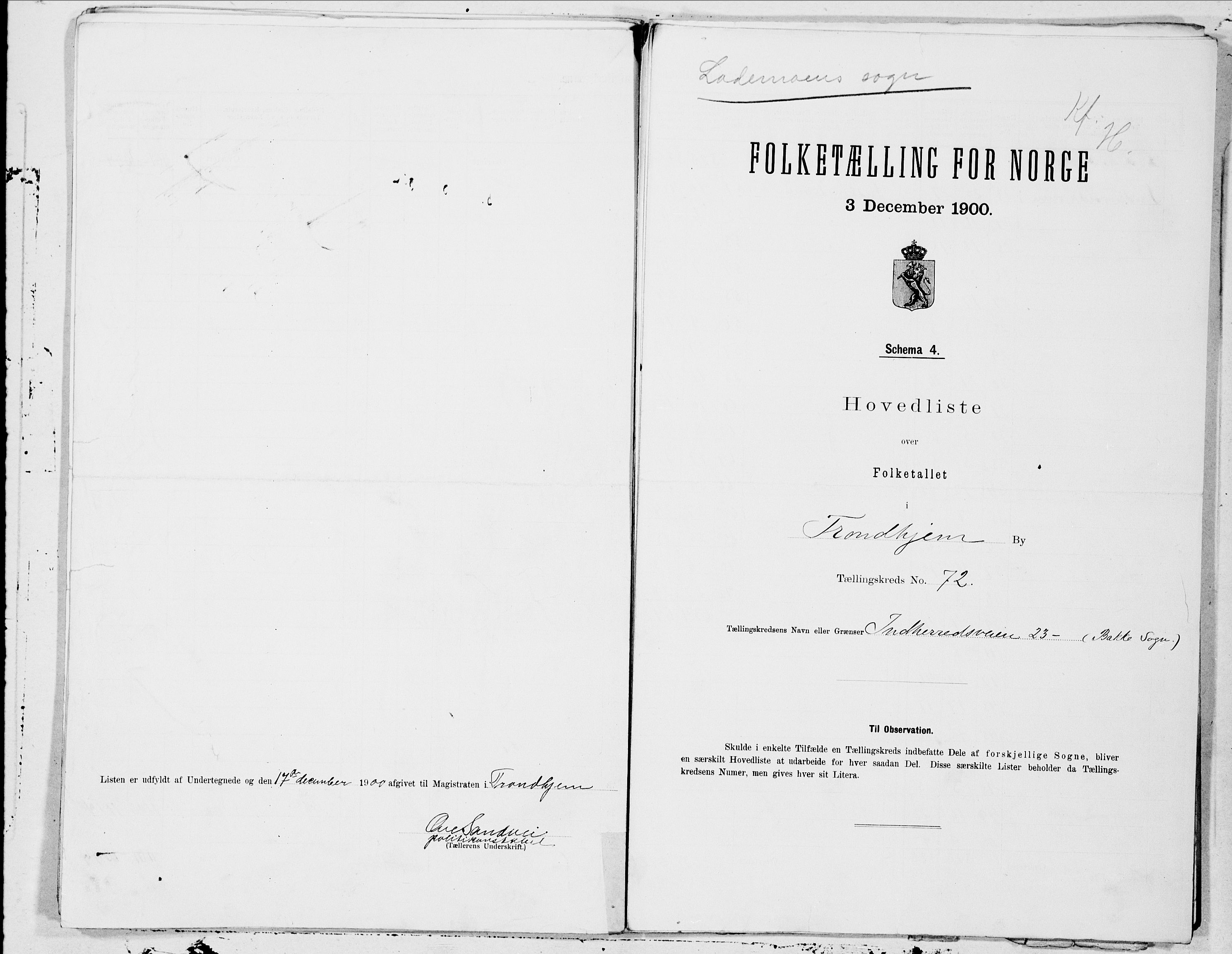 SAT, Folketelling 1900 for 1601 Trondheim kjøpstad, 1900, s. 143