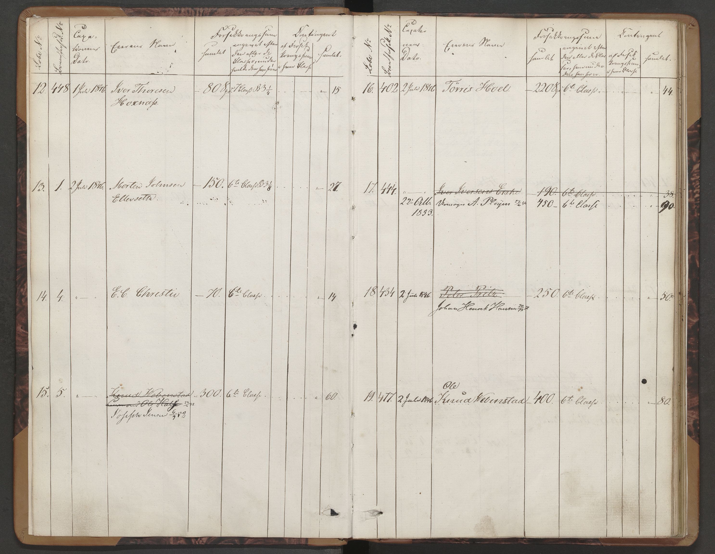 Kristiansund magistrat, AV/SAT-A-0032/K/L0023: Brannforsikringsprotokoll, 1846-1856