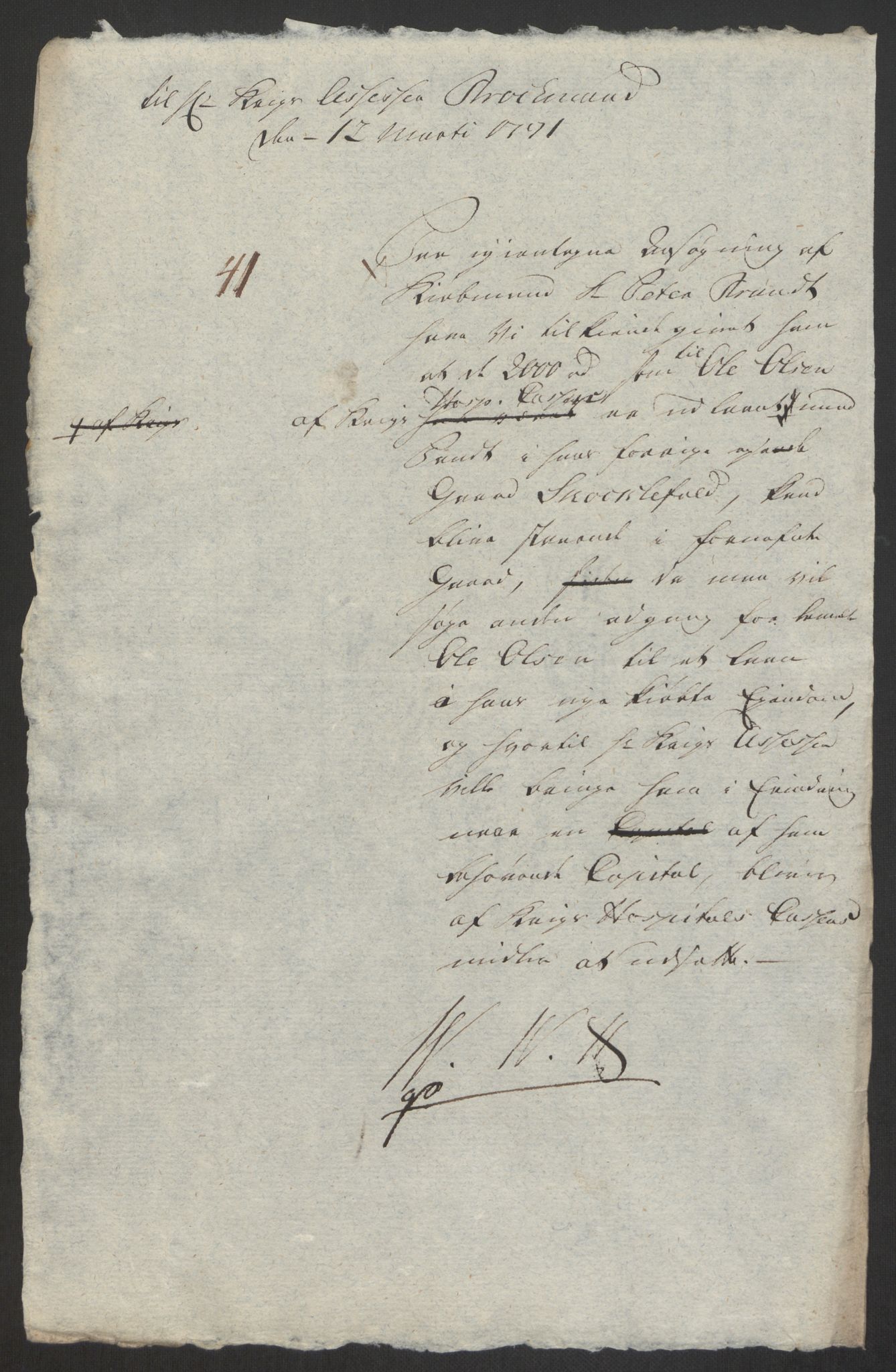 Forsvaret, Den norske kvesthuskasse/krigshospitalkasse, AV/RA-RAFA-1887/F/Fa/L0008: Konsepter, 1790-1793, s. 423