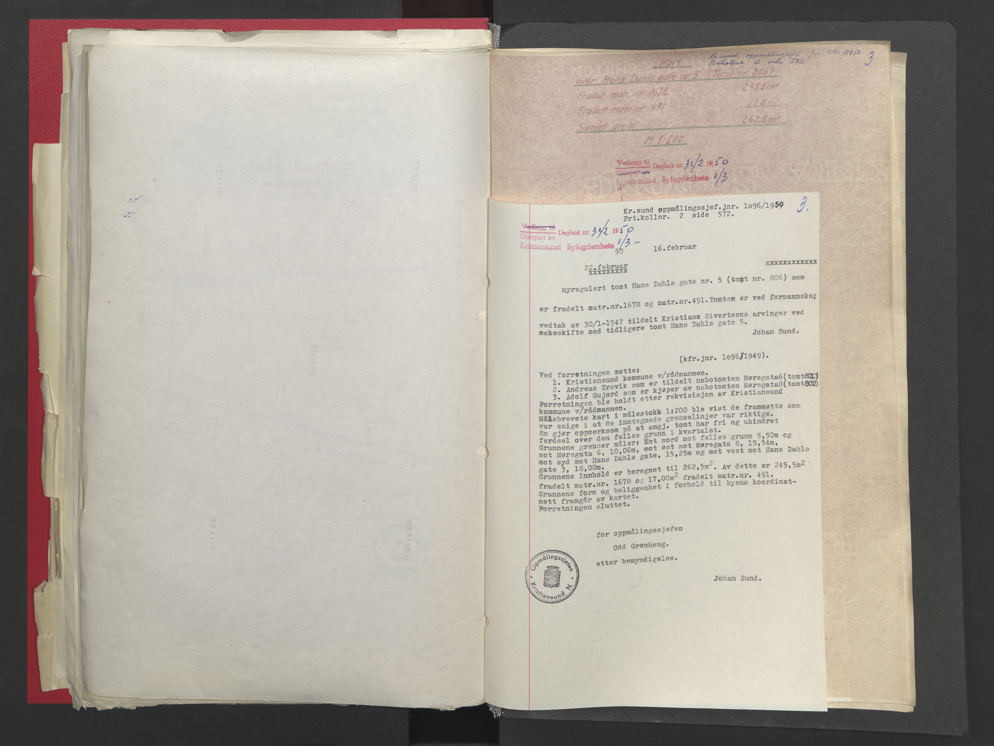 Kristiansund byfogd, AV/SAT-A-4587/A/27: Pantebok nr. 48, 1950-1950, Dagboknr: 342/1950