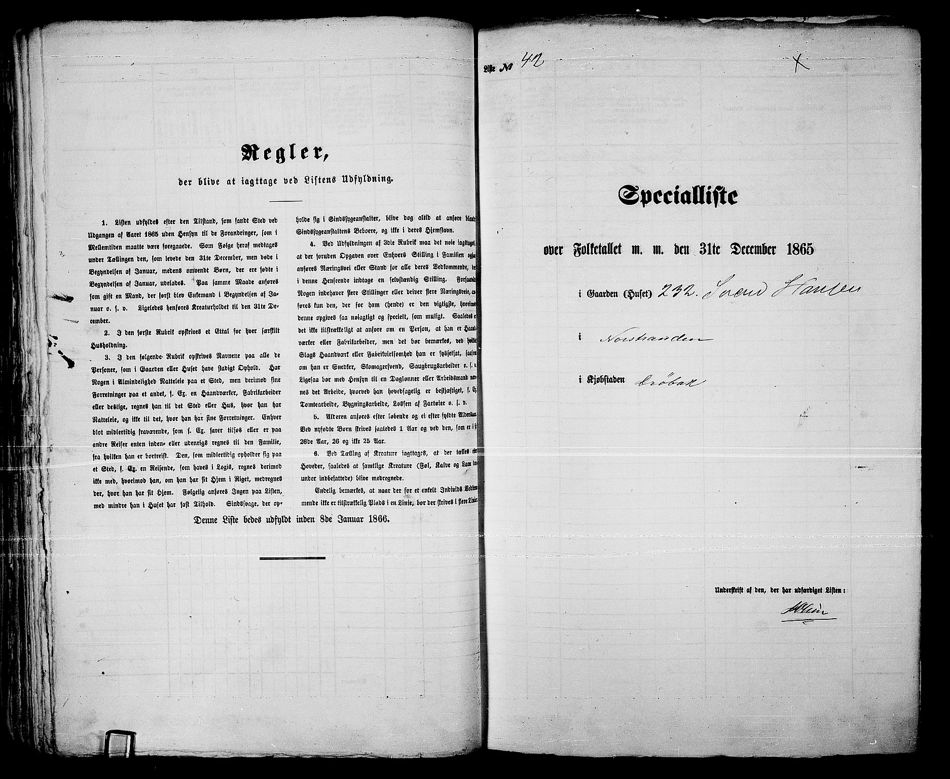 RA, Folketelling 1865 for 0203B Drøbak prestegjeld, Drøbak kjøpstad, 1865, s. 88