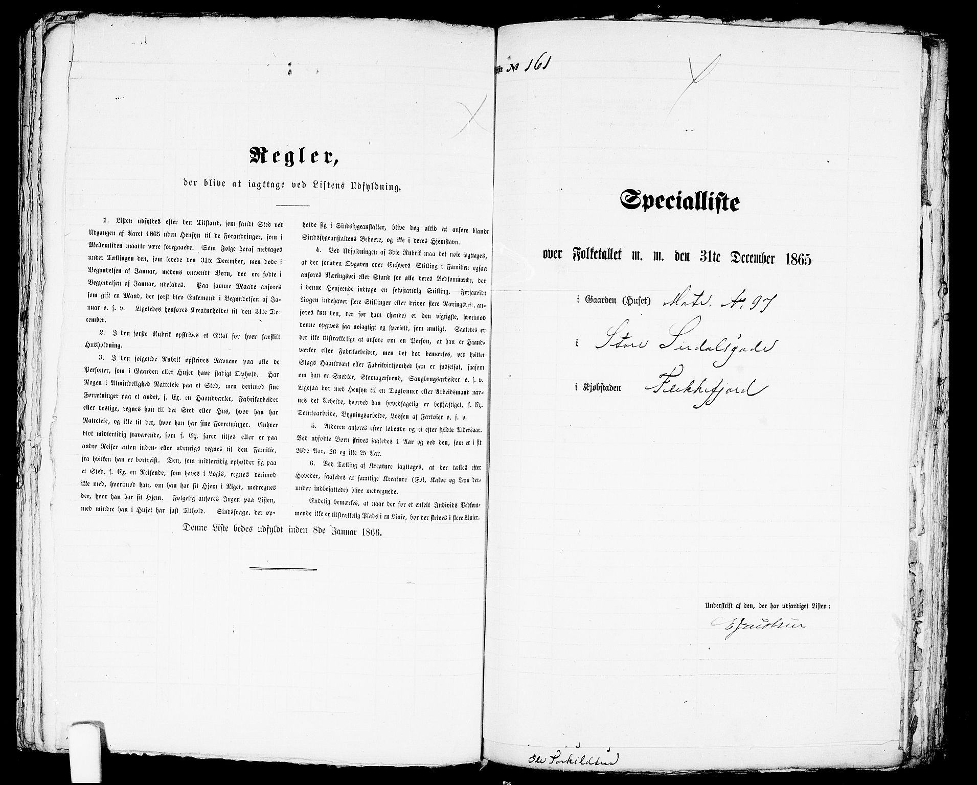RA, Folketelling 1865 for 1004B Flekkefjord prestegjeld, Flekkefjord kjøpstad, 1865, s. 332