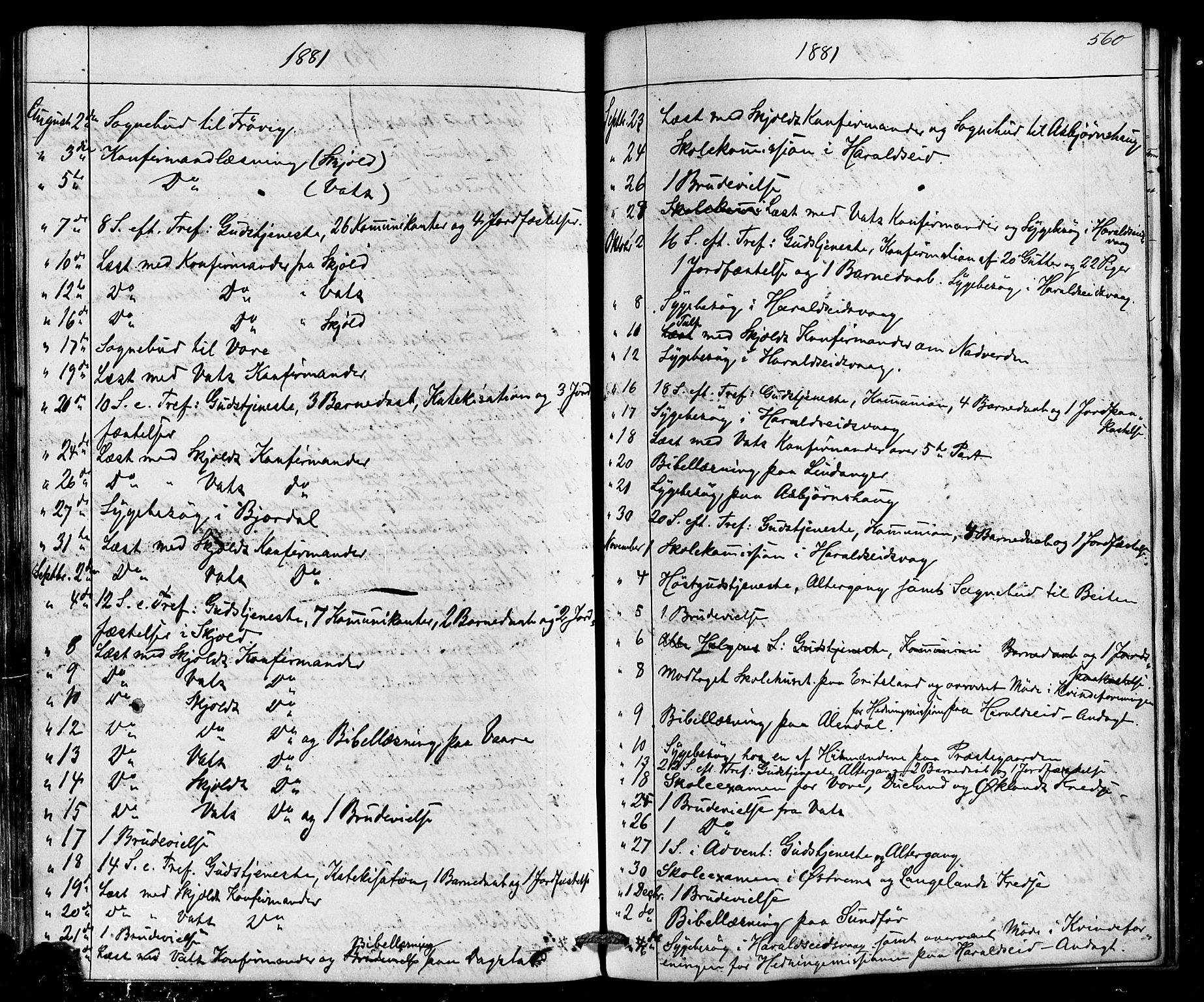 Skjold sokneprestkontor, AV/SAST-A-101847/H/Ha/Haa/L0008: Ministerialbok nr. A 8, 1856-1882, s. 560