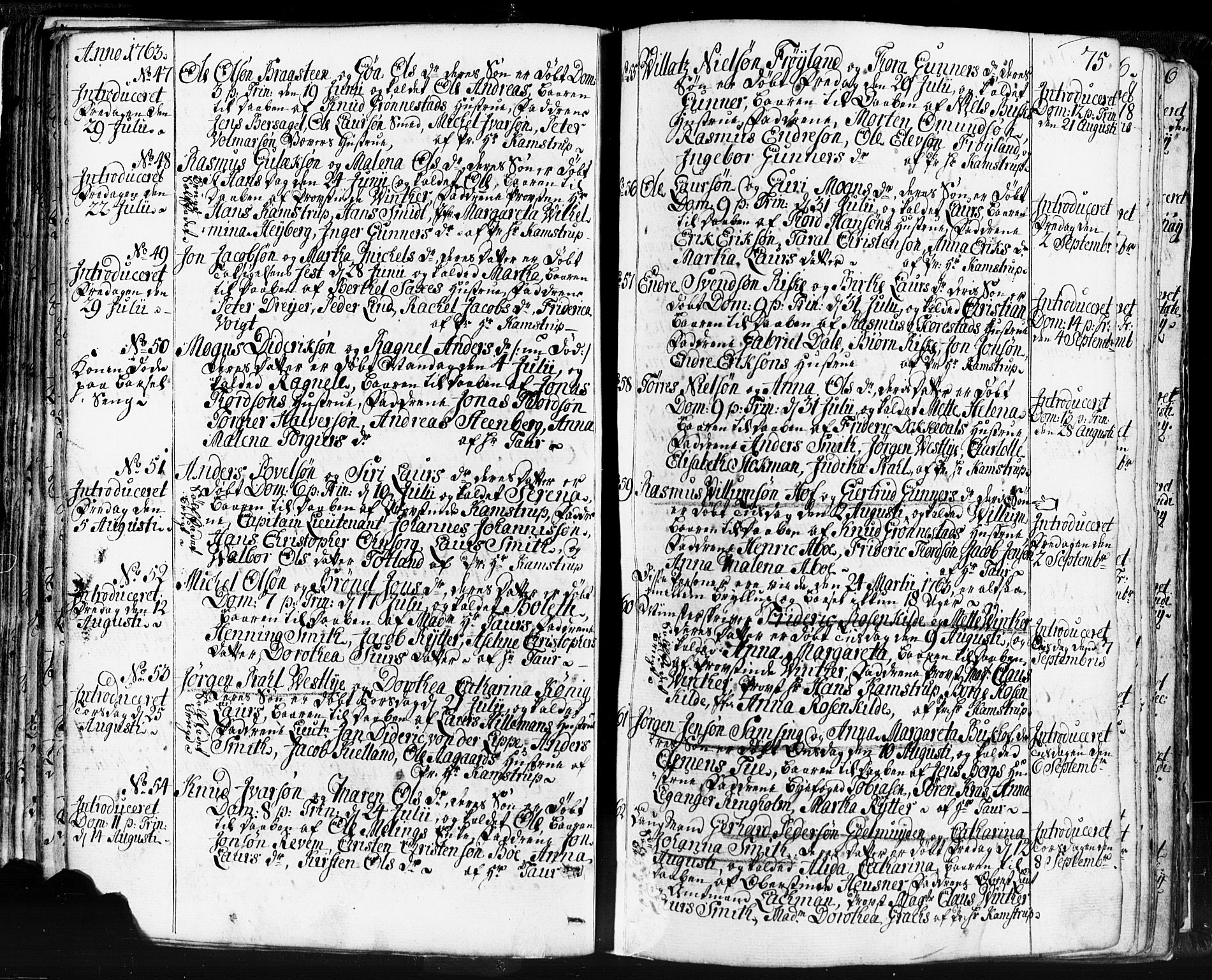 Domkirken sokneprestkontor, AV/SAST-A-101812/001/30/30BB/L0004: Klokkerbok nr. B 4, 1752-1790, s. 75