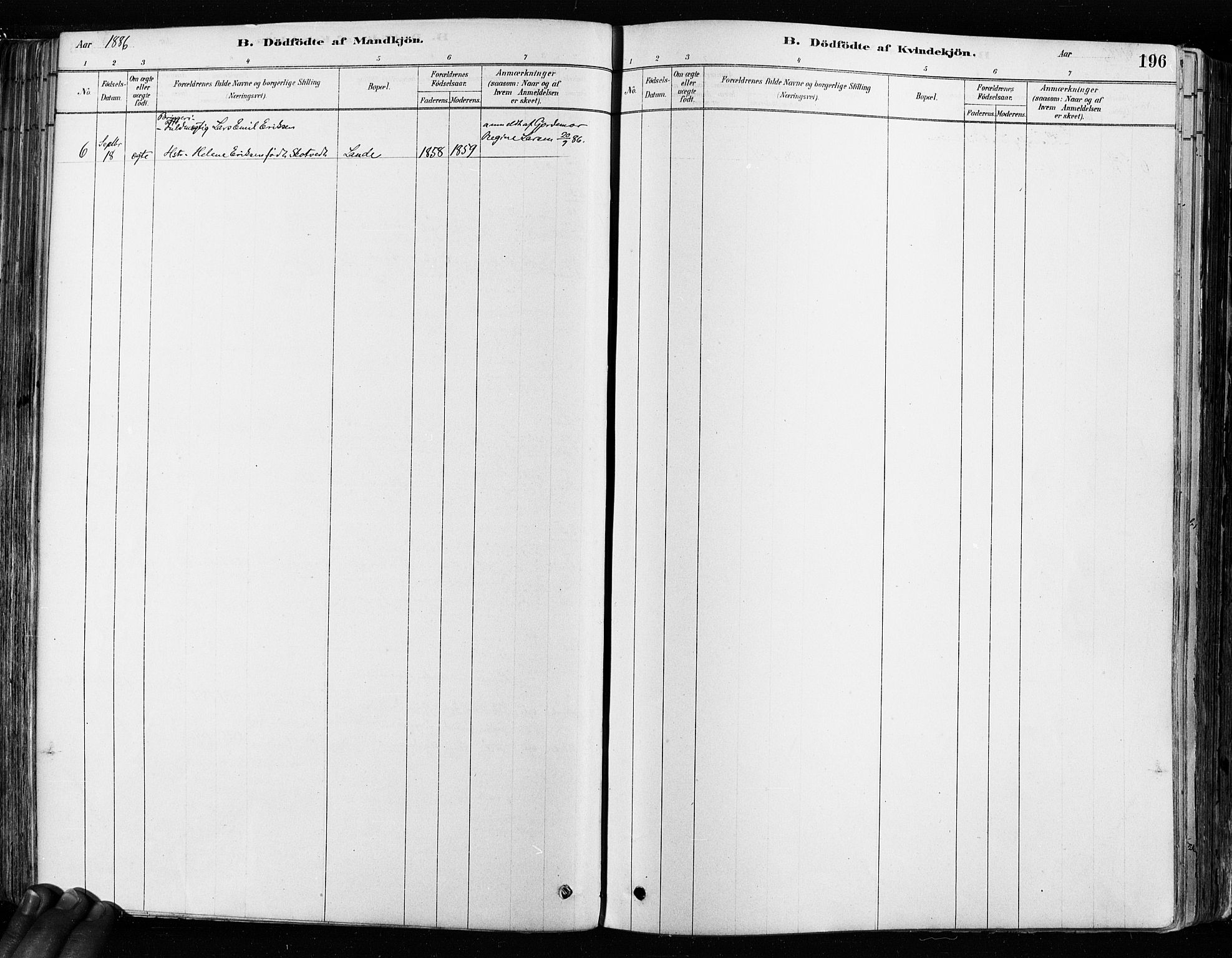 Tune prestekontor Kirkebøker, SAO/A-2007/F/Fa/L0017: Ministerialbok nr. 17, 1878-1887, s. 196