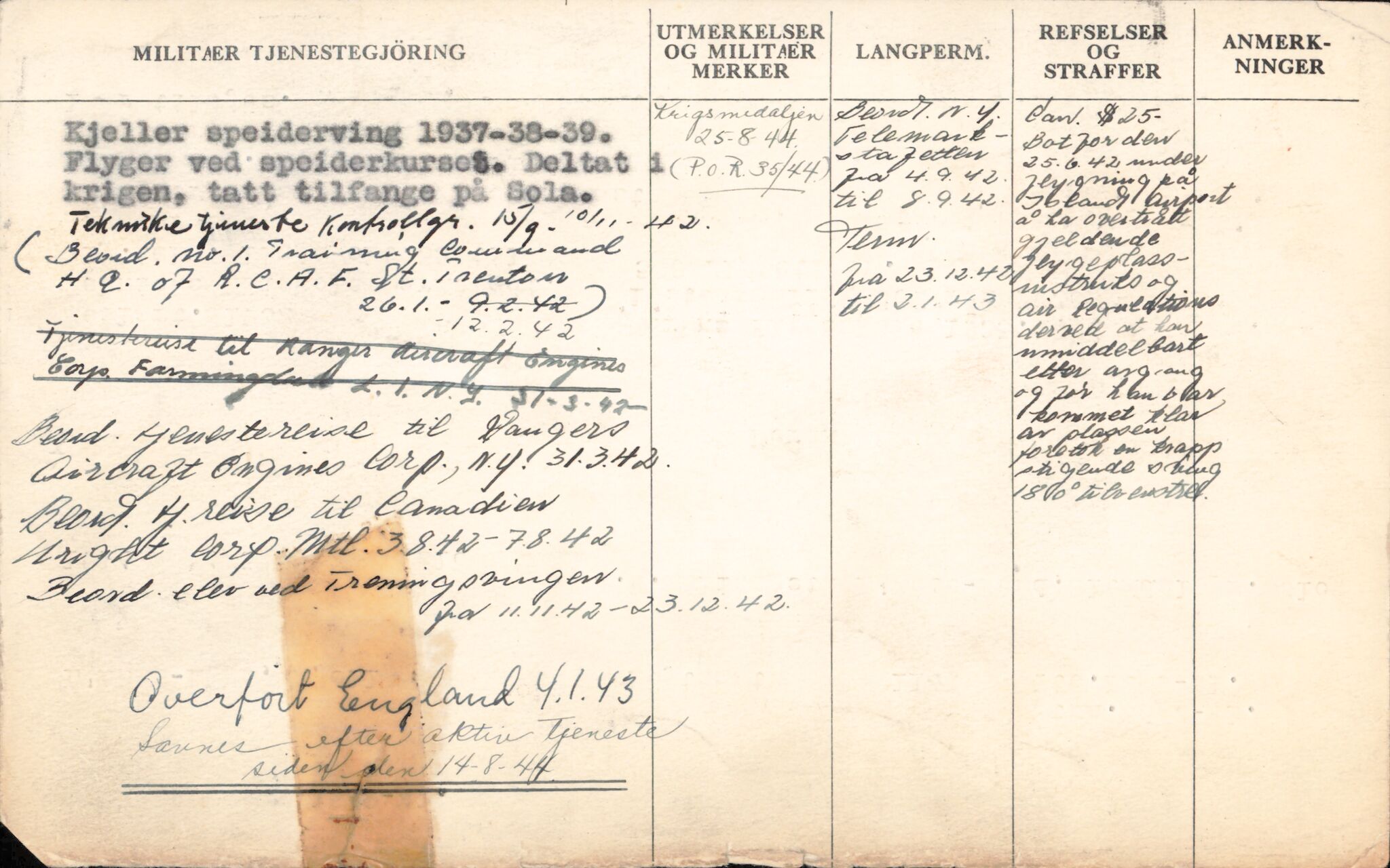 Forsvaret, Forsvarets overkommando/Luftforsvarsstaben, AV/RA-RAFA-4079/P/Pa/L0037: Personellpapirer, 1914, s. 4