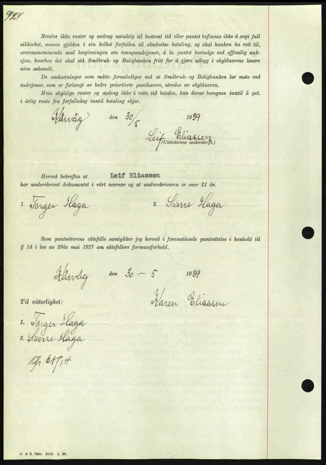 Nordmøre sorenskriveri, AV/SAT-A-4132/1/2/2Ca: Pantebok nr. B85, 1939-1939, Dagboknr: 2348/1939