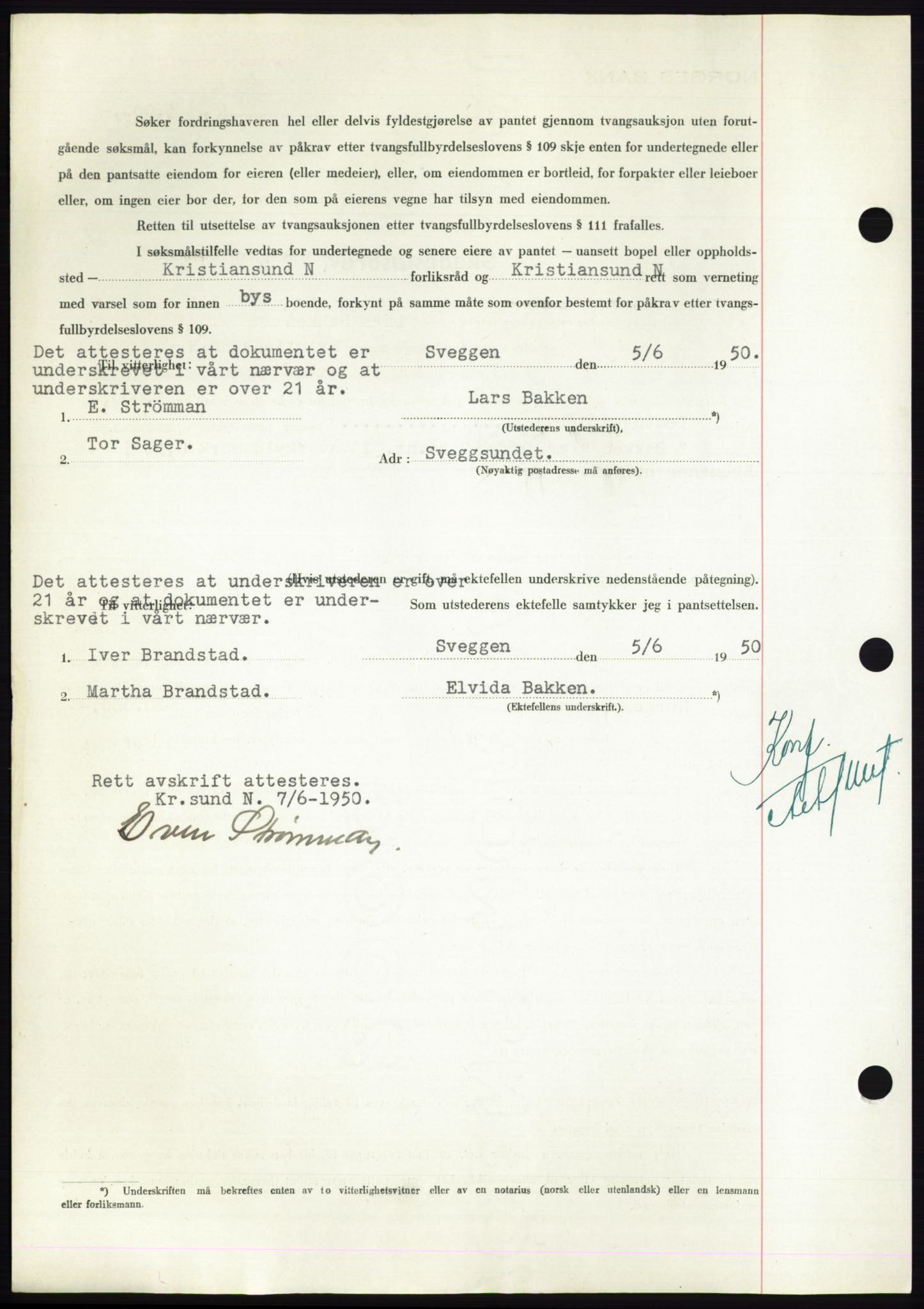 Nordmøre sorenskriveri, AV/SAT-A-4132/1/2/2Ca: Pantebok nr. B105, 1950-1950, Dagboknr: 1776/1950