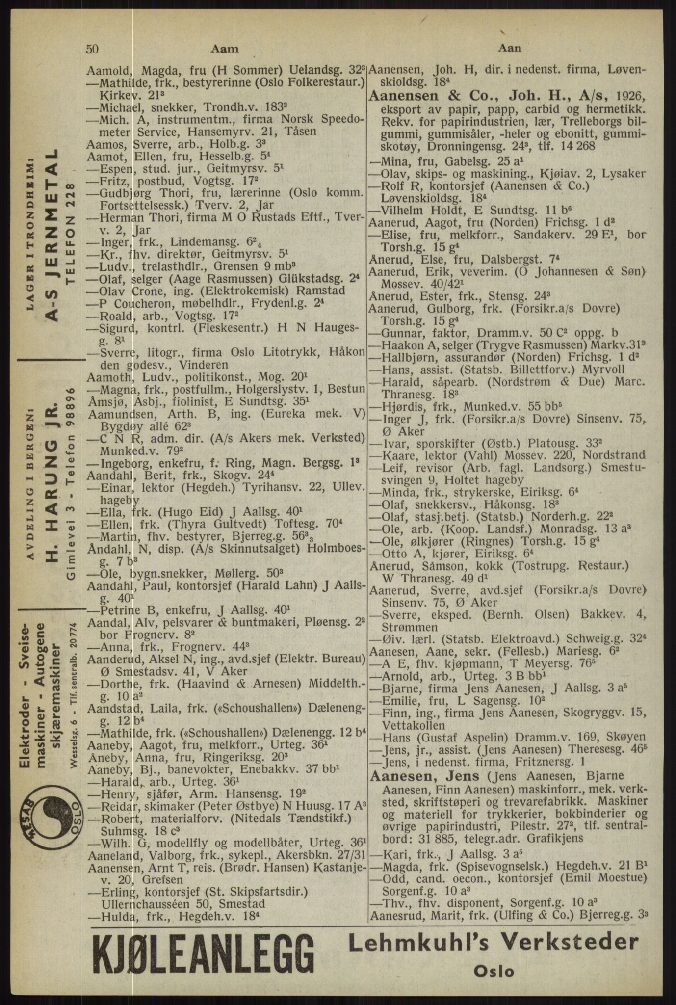 Kristiania/Oslo adressebok, PUBL/-, 1944, s. 50