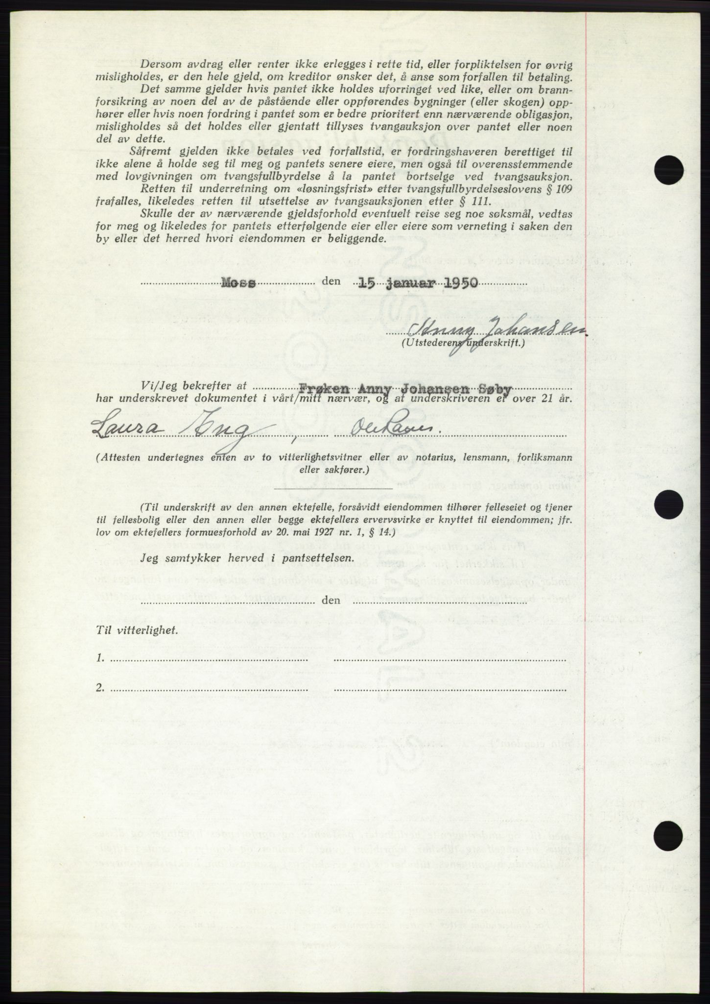 Moss sorenskriveri, SAO/A-10168: Pantebok nr. B23, 1949-1950, Dagboknr: 146/1950