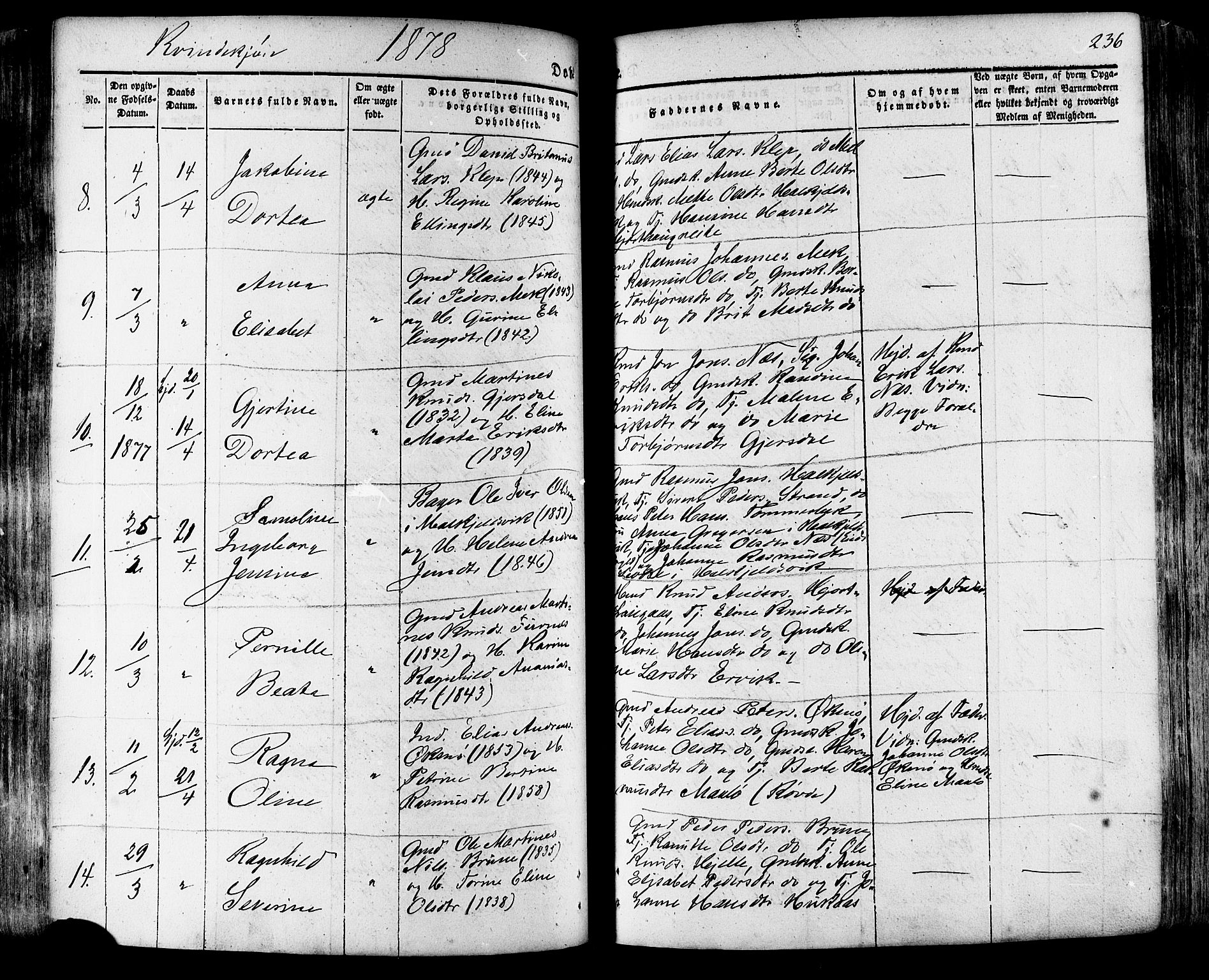 Ministerialprotokoller, klokkerbøker og fødselsregistre - Møre og Romsdal, AV/SAT-A-1454/511/L0140: Ministerialbok nr. 511A07, 1851-1878, s. 236