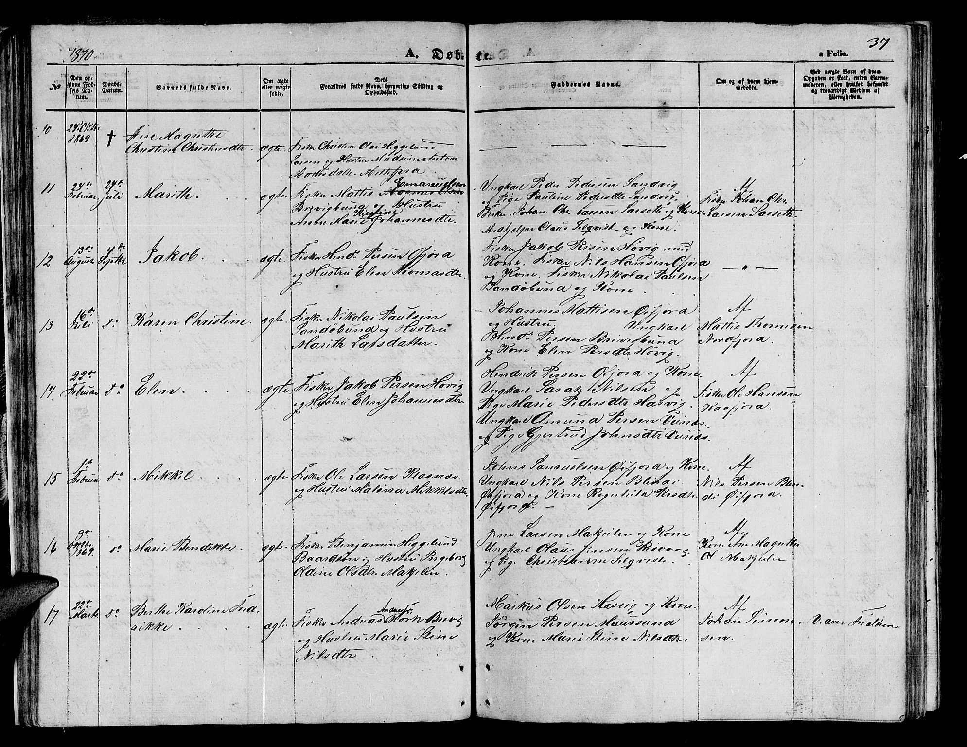 Loppa sokneprestkontor, AV/SATØ-S-1339/H/Hb/L0003klokker: Klokkerbok nr. 3, 1853-1880, s. 37