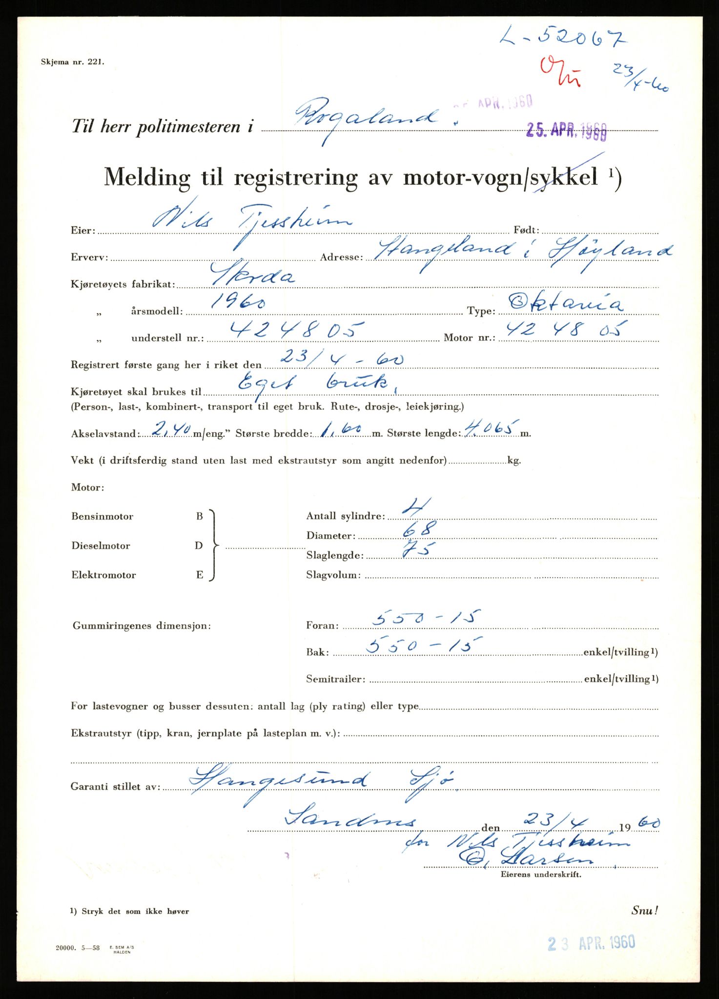 Stavanger trafikkstasjon, AV/SAST-A-101942/0/F/L0051: L-51300 - L-52099, 1930-1971, s. 2227